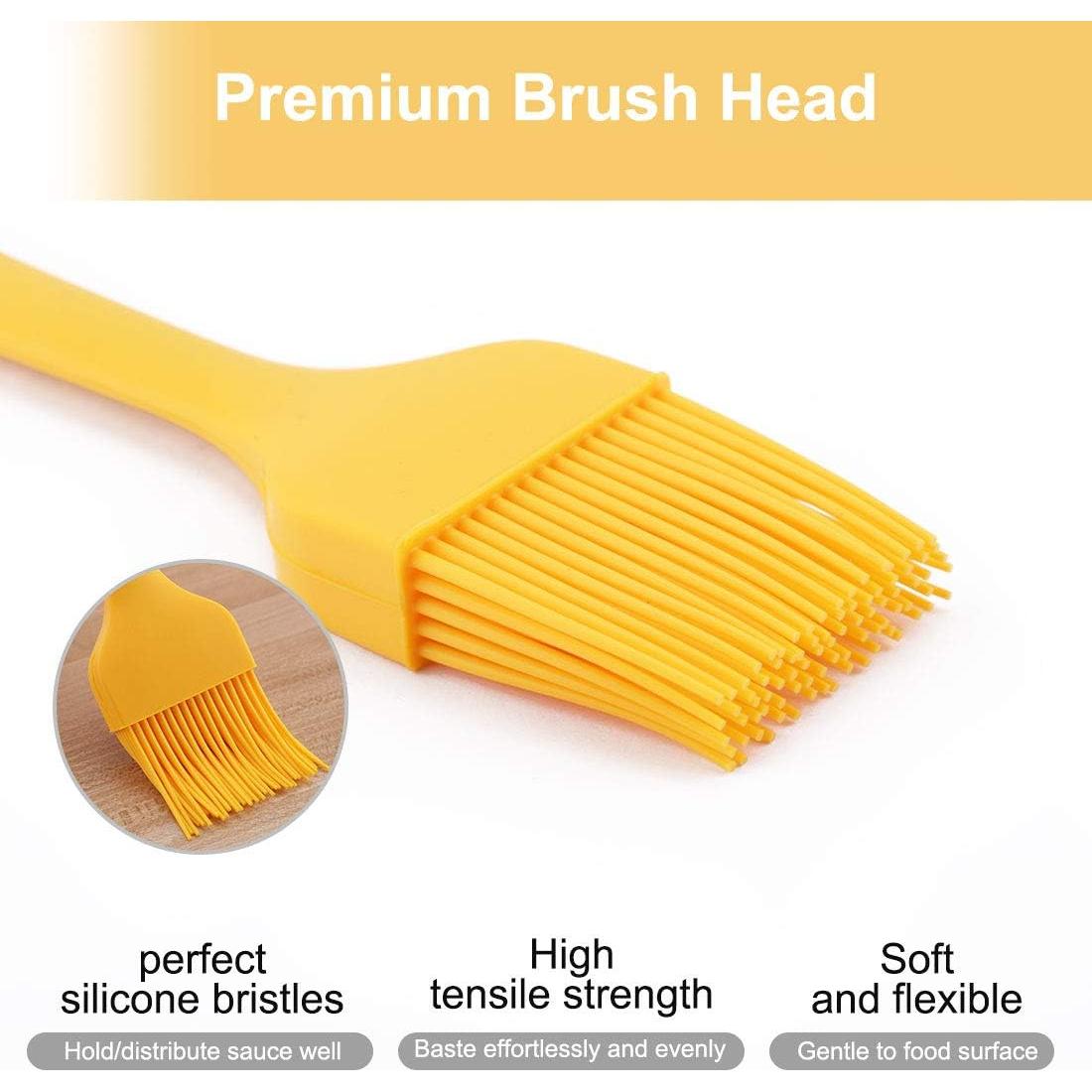 Brocha de Silicona Amarilla uxcell 26x4.5cm Apta Lavavajillas