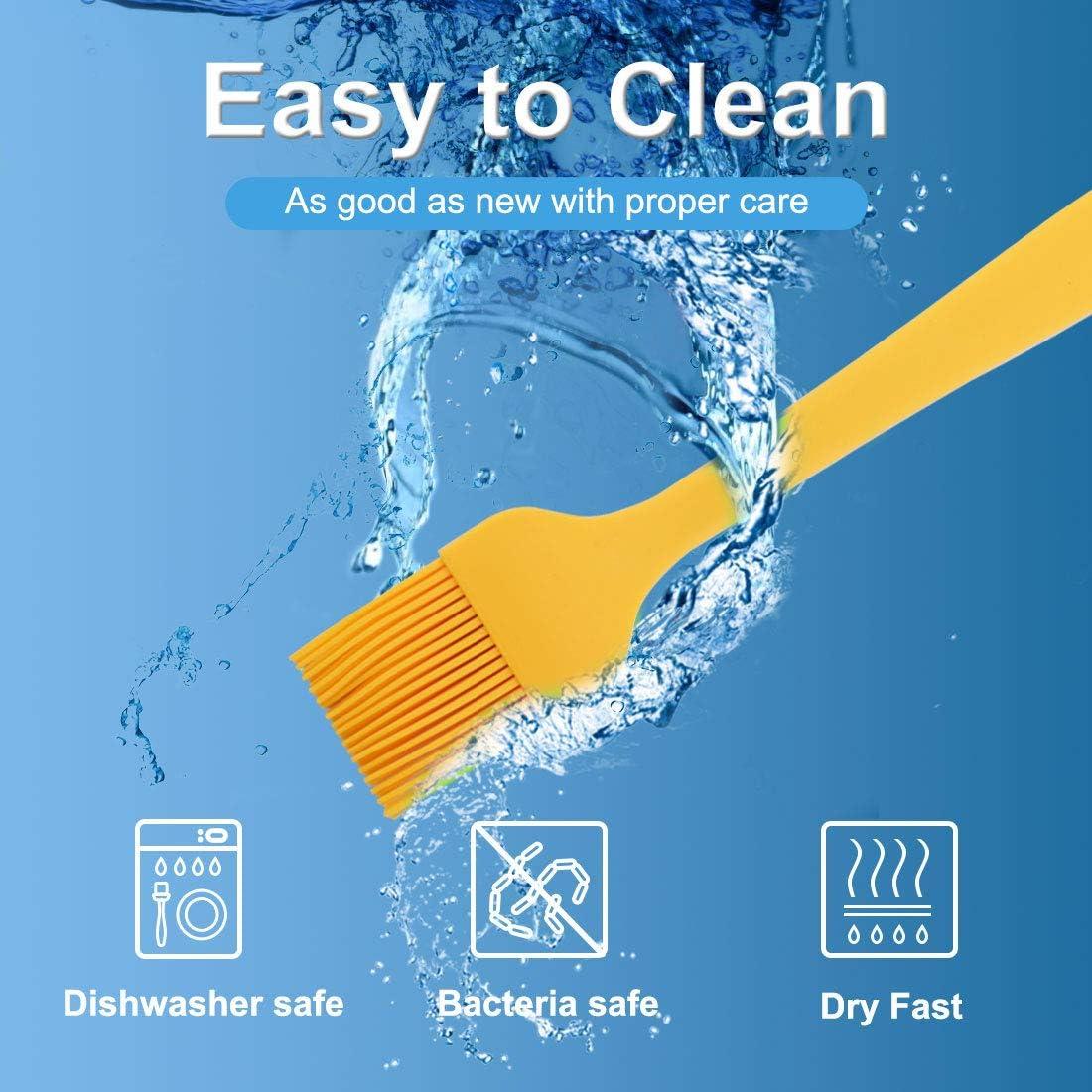 Brocha de Silicona Amarilla uxcell 26x4.5cm Apta Lavavajillas