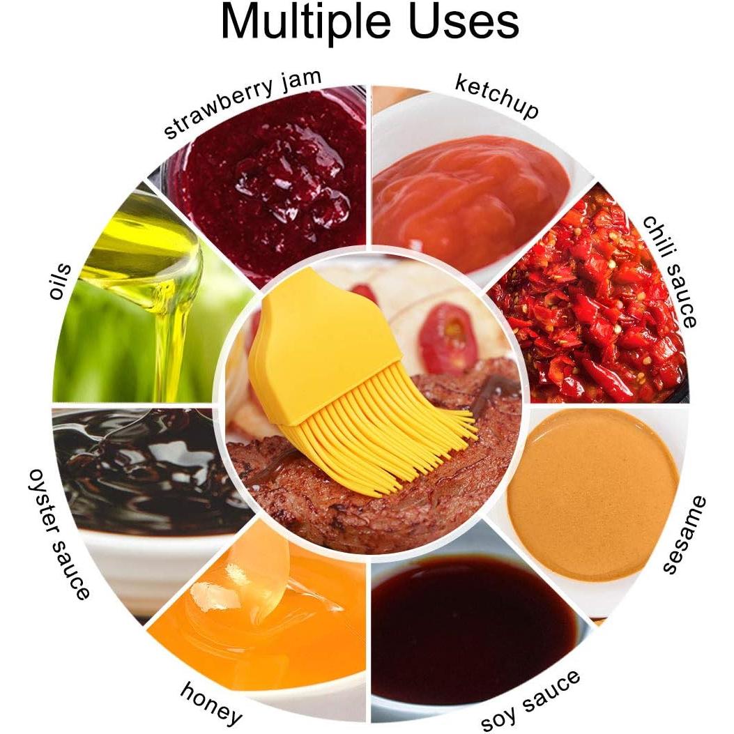 Brocha de Silicona Amarilla uxcell 26x4.5cm Apta Lavavajillas