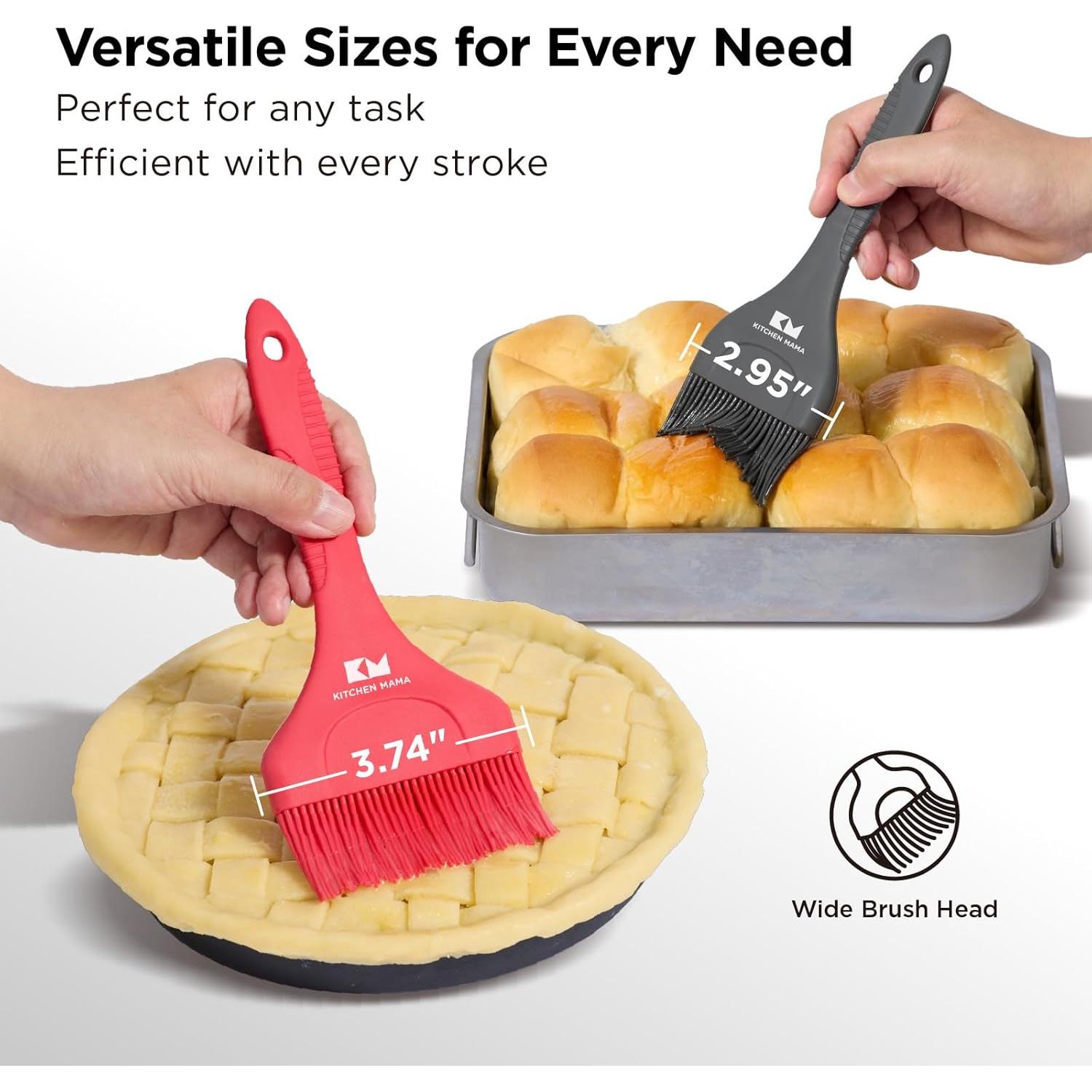 Juego de Brochas de Silicona Kitchen Mama Platinum - 6 Piezas