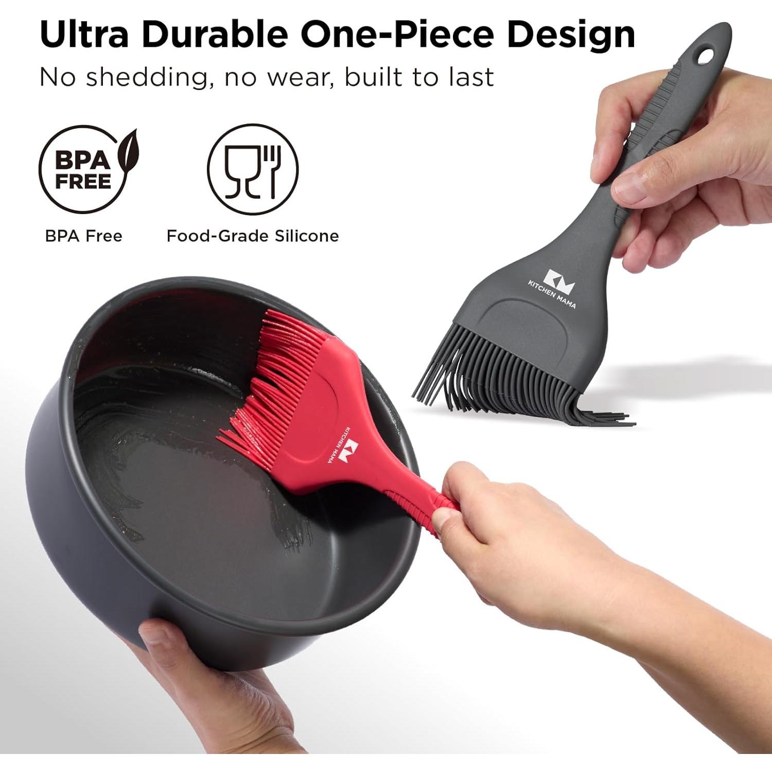 Juego de Brochas de Silicona Kitchen Mama Platinum - 6 Piezas