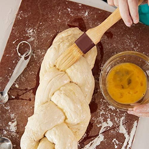 Juego de 4 Cepillos de Pastelería Boao de Cerda Natural 2.54 y 3.81 cm