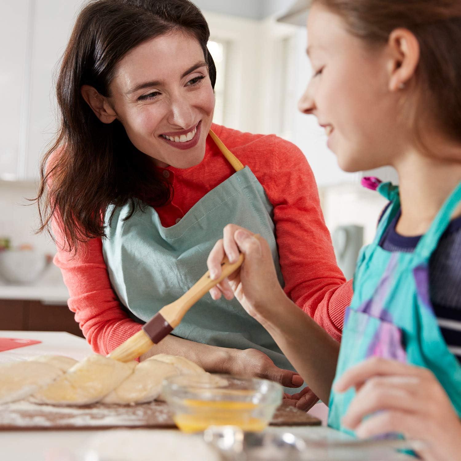 Juego de 4 Cepillos de Pastelería Boao de Cerda Natural 2.54 y 3.81 cm