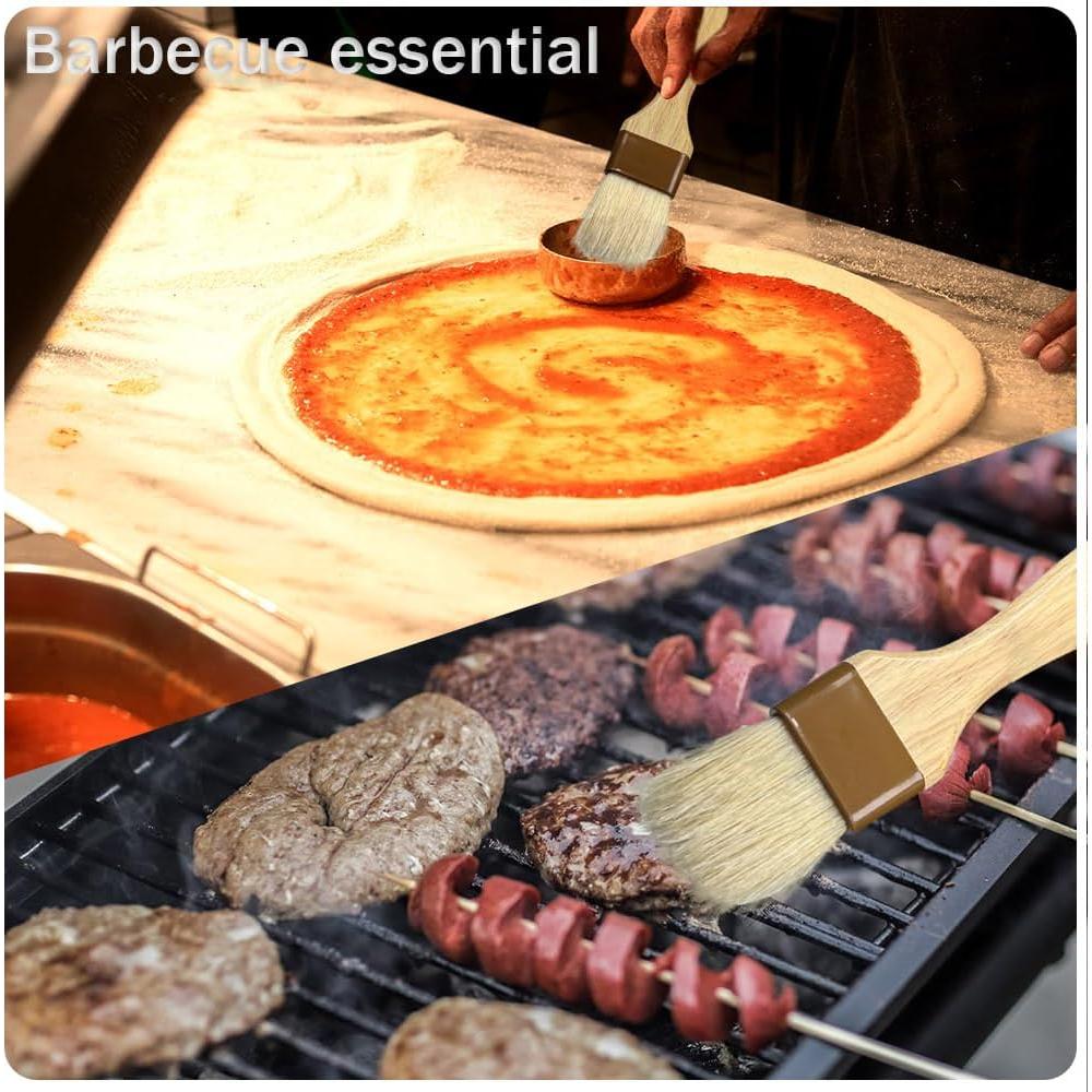 Paquete de 4 Pinceles de Cocina Qoaimu - Silicona y Jabalí