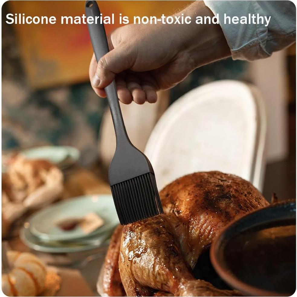 Paquete de 4 Pinceles de Cocina Qoaimu - Silicona y Jabalí