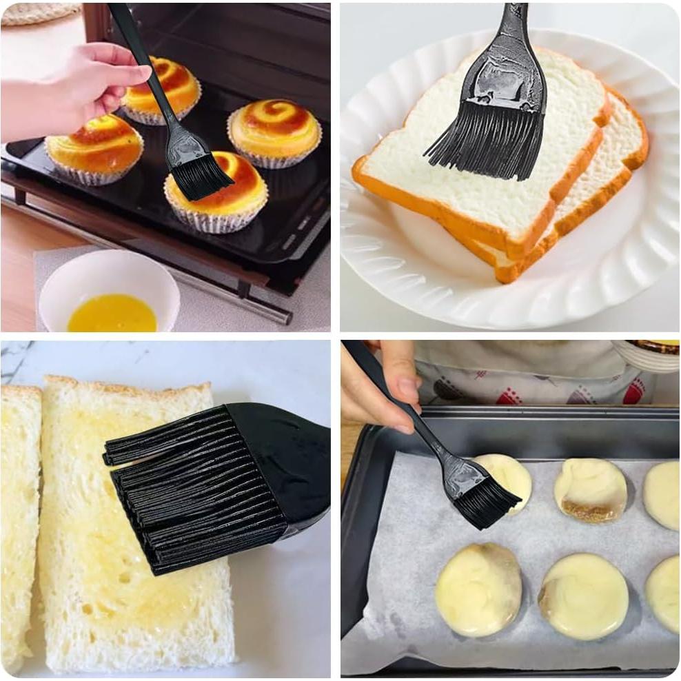 Paquete de 4 Pinceles de Cocina Qoaimu - Silicona y Jabalí