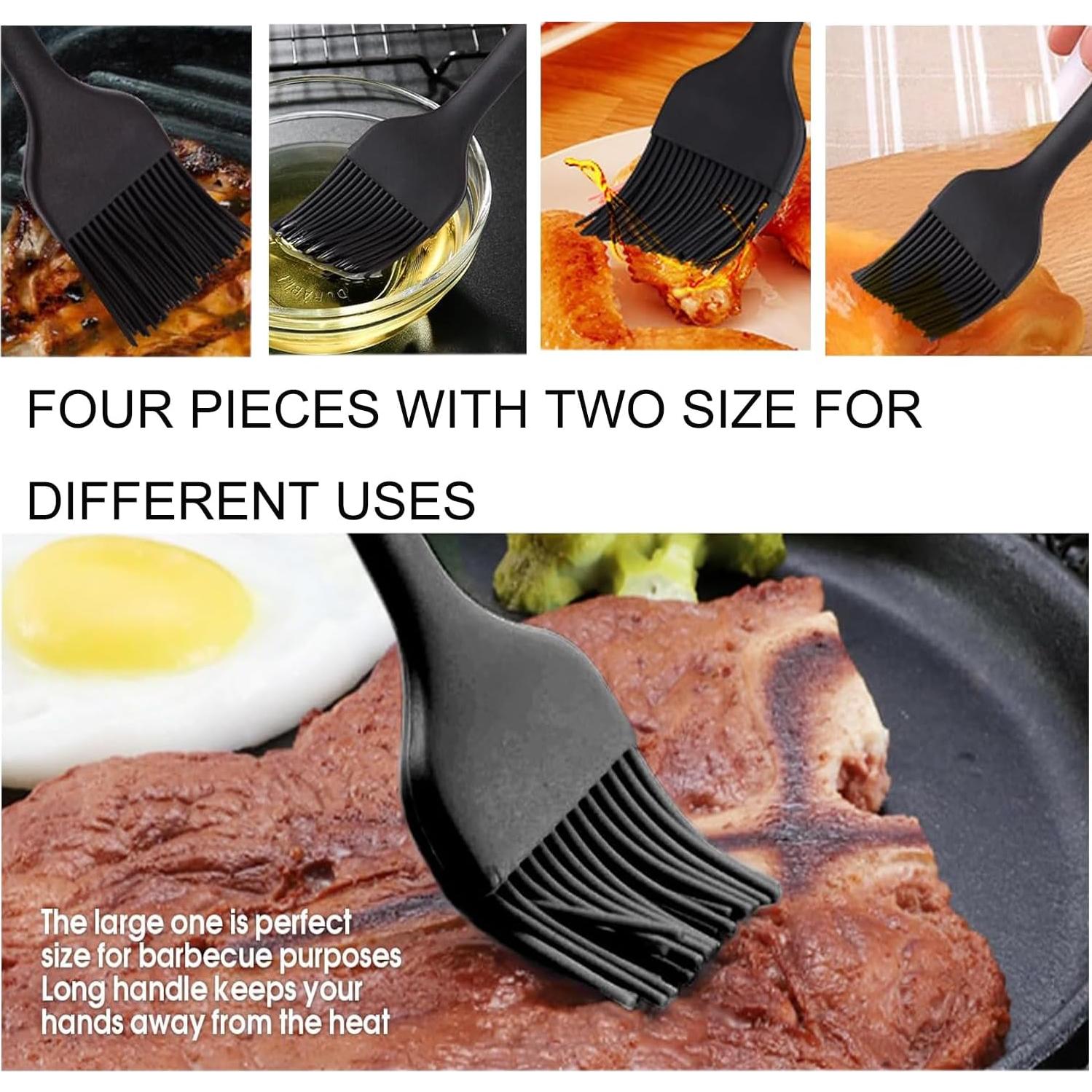 Juego de 4 Brochas de Silicona SUZLFTDZSW - Cocina BBQ y Pastelería