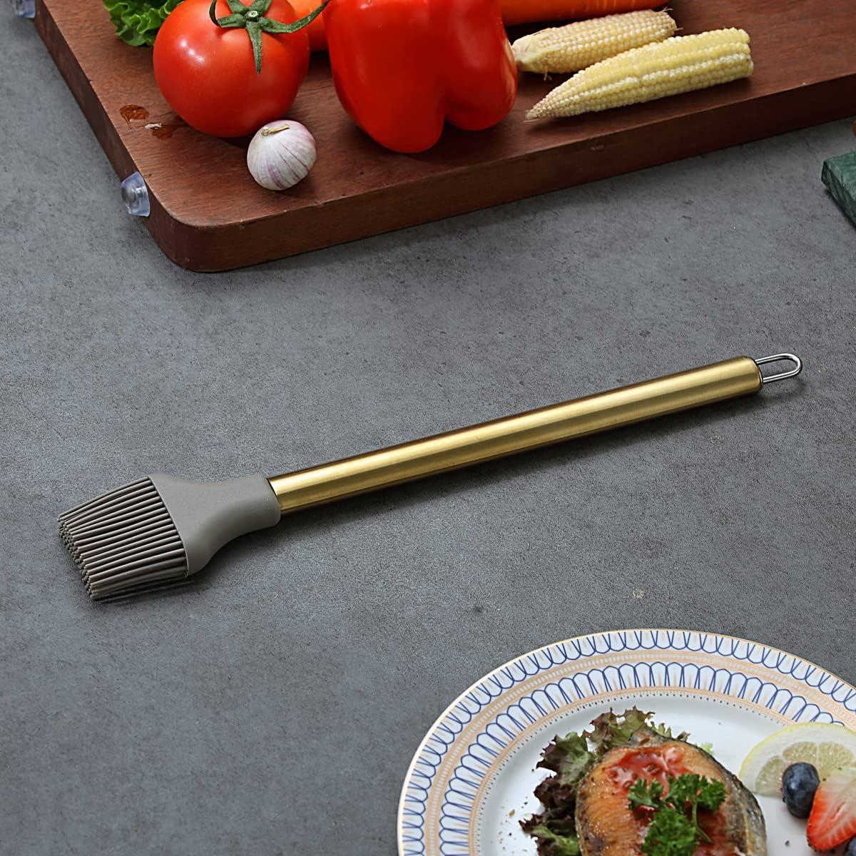 Brocha de Silicona Antiadherente Berglander con Mango Dorado