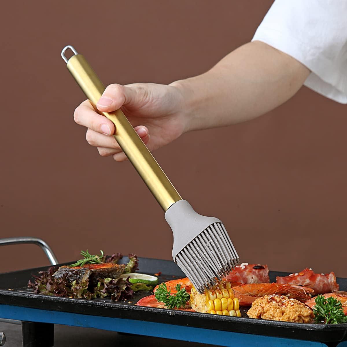 Brocha de Silicona Antiadherente Berglander con Mango Dorado