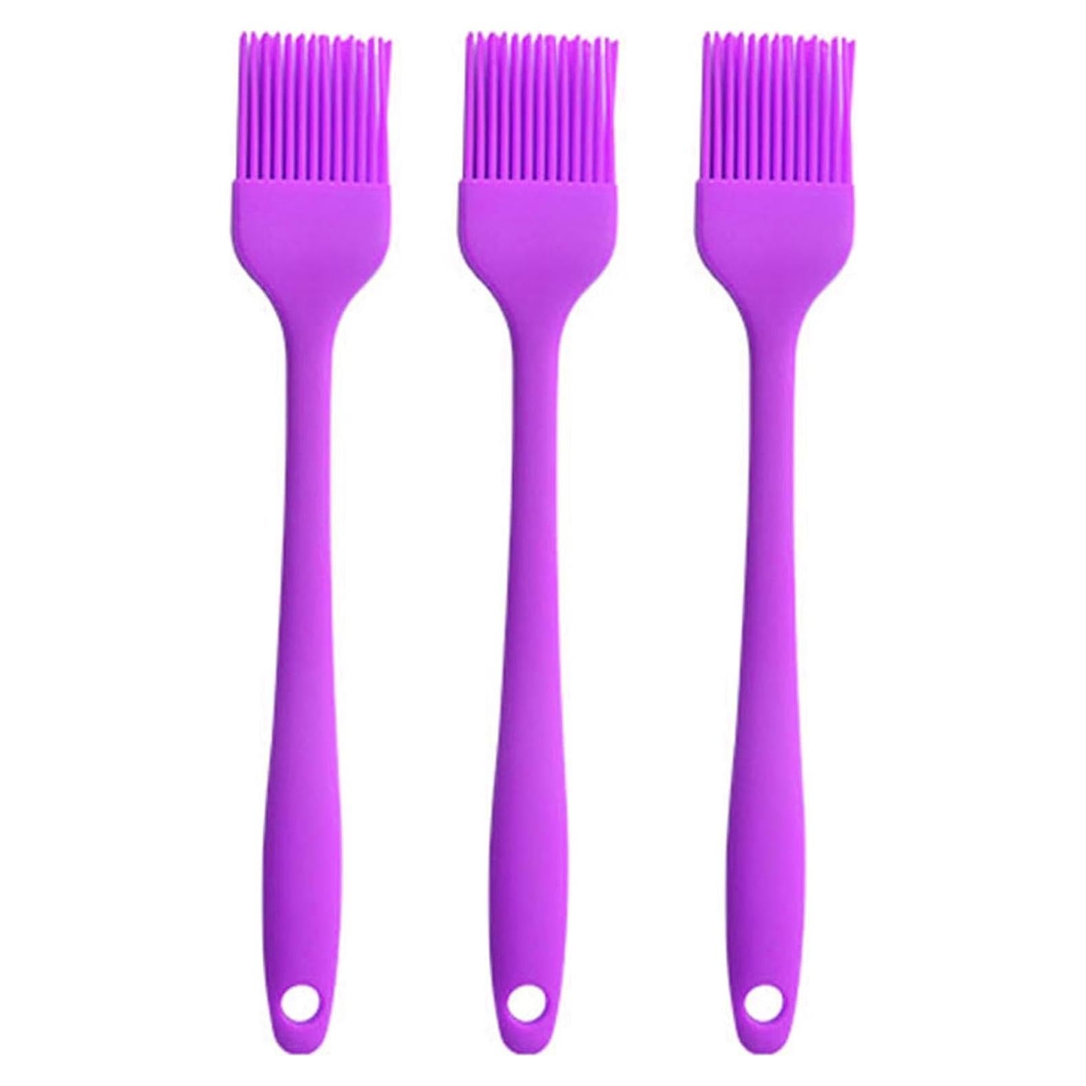 Set de Brochas de Silicona JYYHSF para BBQ y Cocina 3 PCS Morado