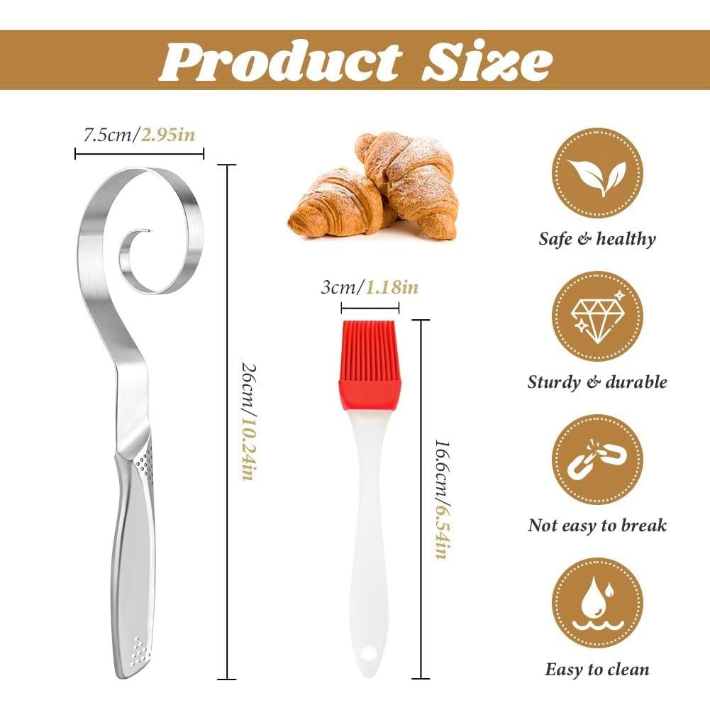 Batidor de Masa Acero Inoxidable LVOERTUIG 26x7.5cm + Brocha Silicona