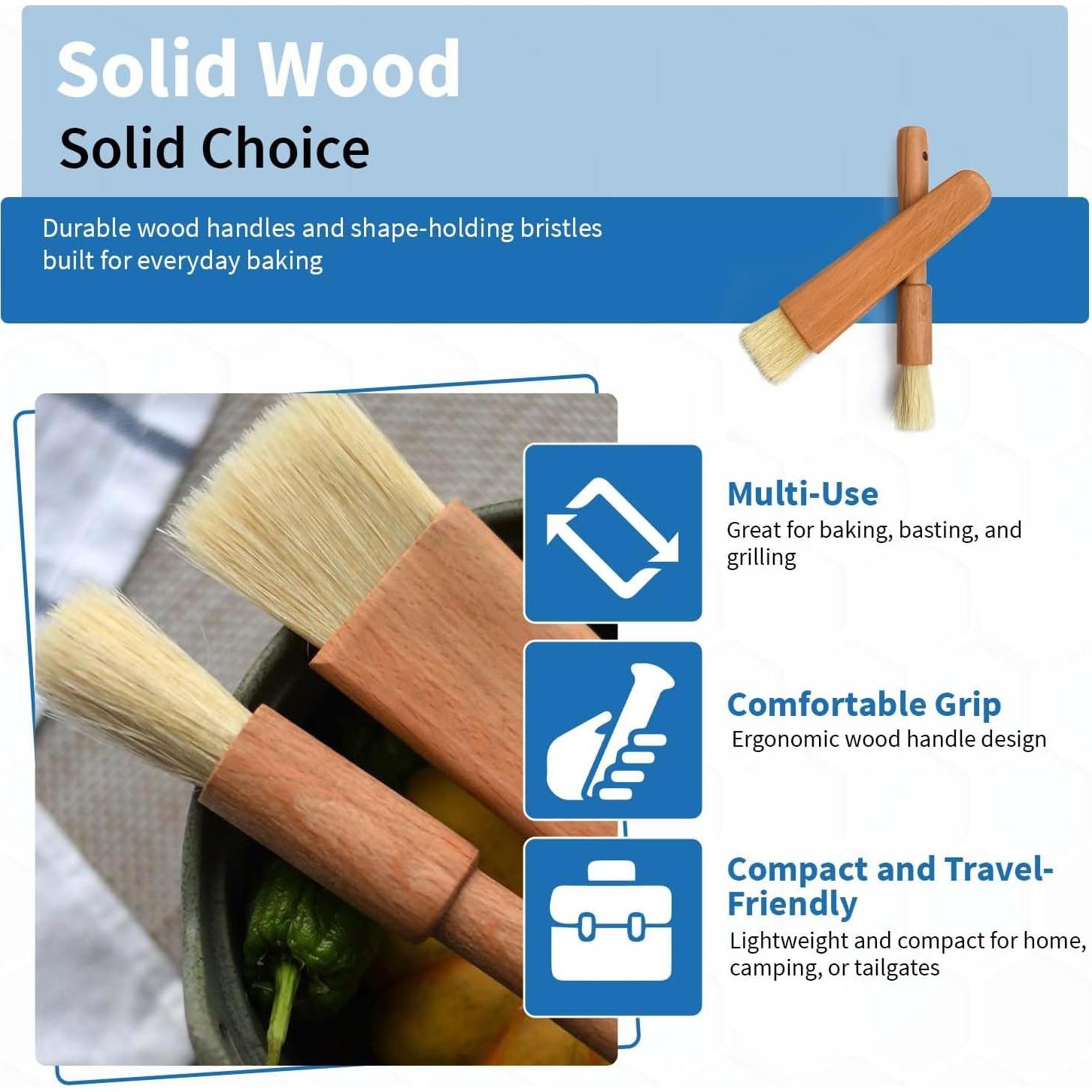 Brochas de Pastelería Angel's Peel Lounge - 2 Piezas, Madera