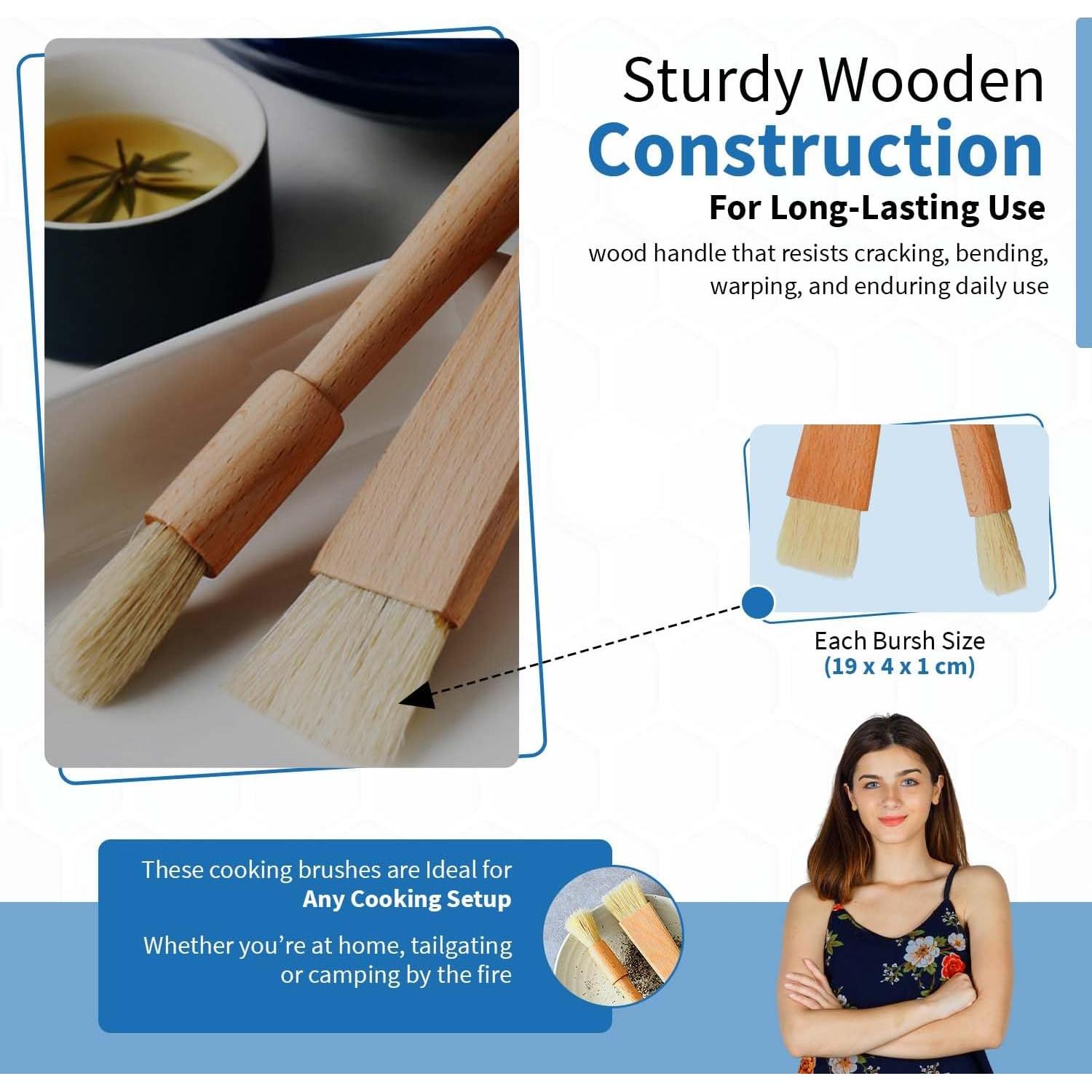 Brochas de Pastelería Angel's Peel Lounge - 2 Piezas, Madera