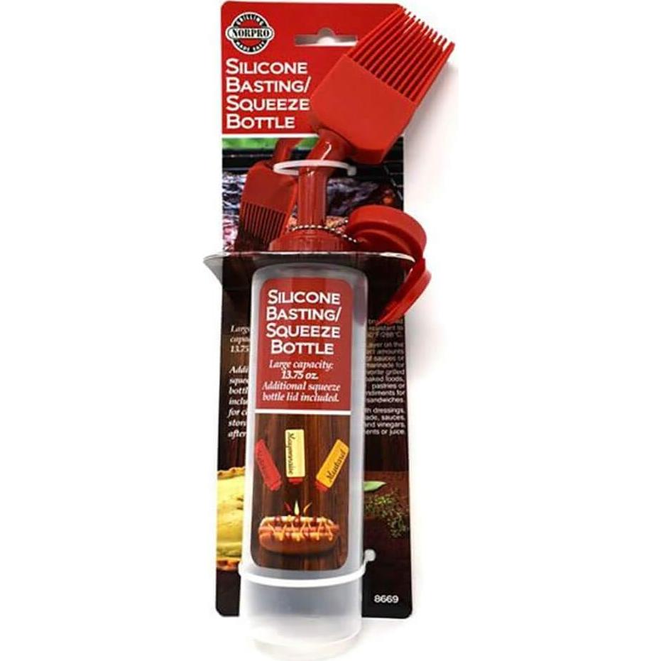 Botella de Basting de Silicona Norpro 8669 388ml Roja