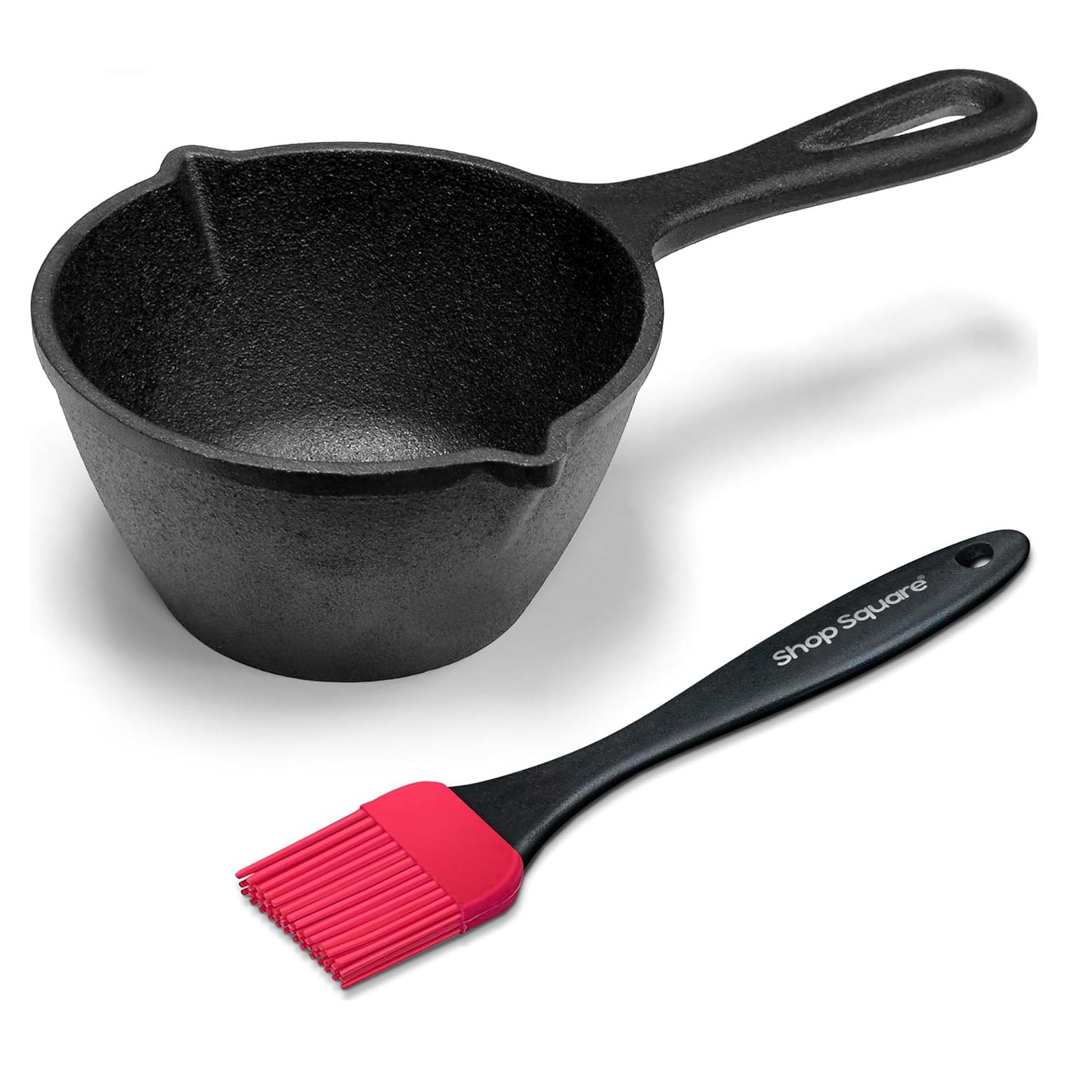 Olla de Hierro Fundido Shop Square 425g con Brocha BBQ