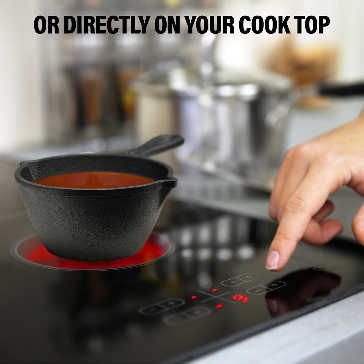 Olla de Hierro Fundido Shop Square 425g con Brocha BBQ