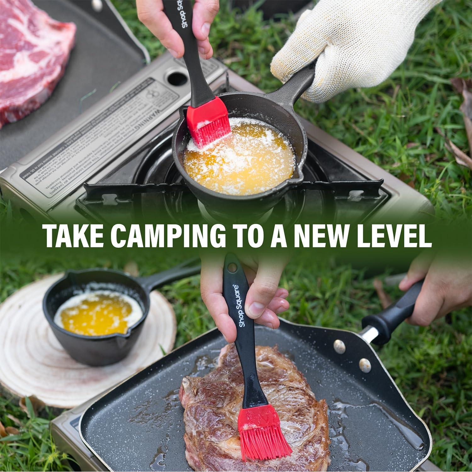 Olla de Hierro Fundido Shop Square 425g con Brocha BBQ