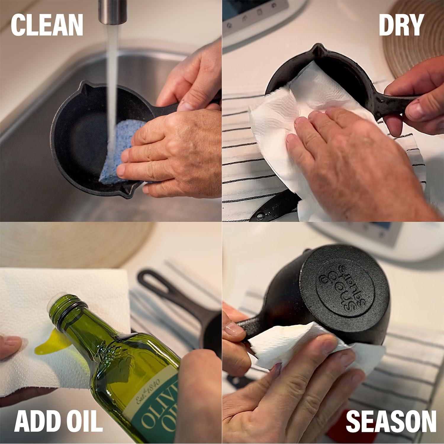 Olla de Hierro Fundido Shop Square 425g con Brocha BBQ