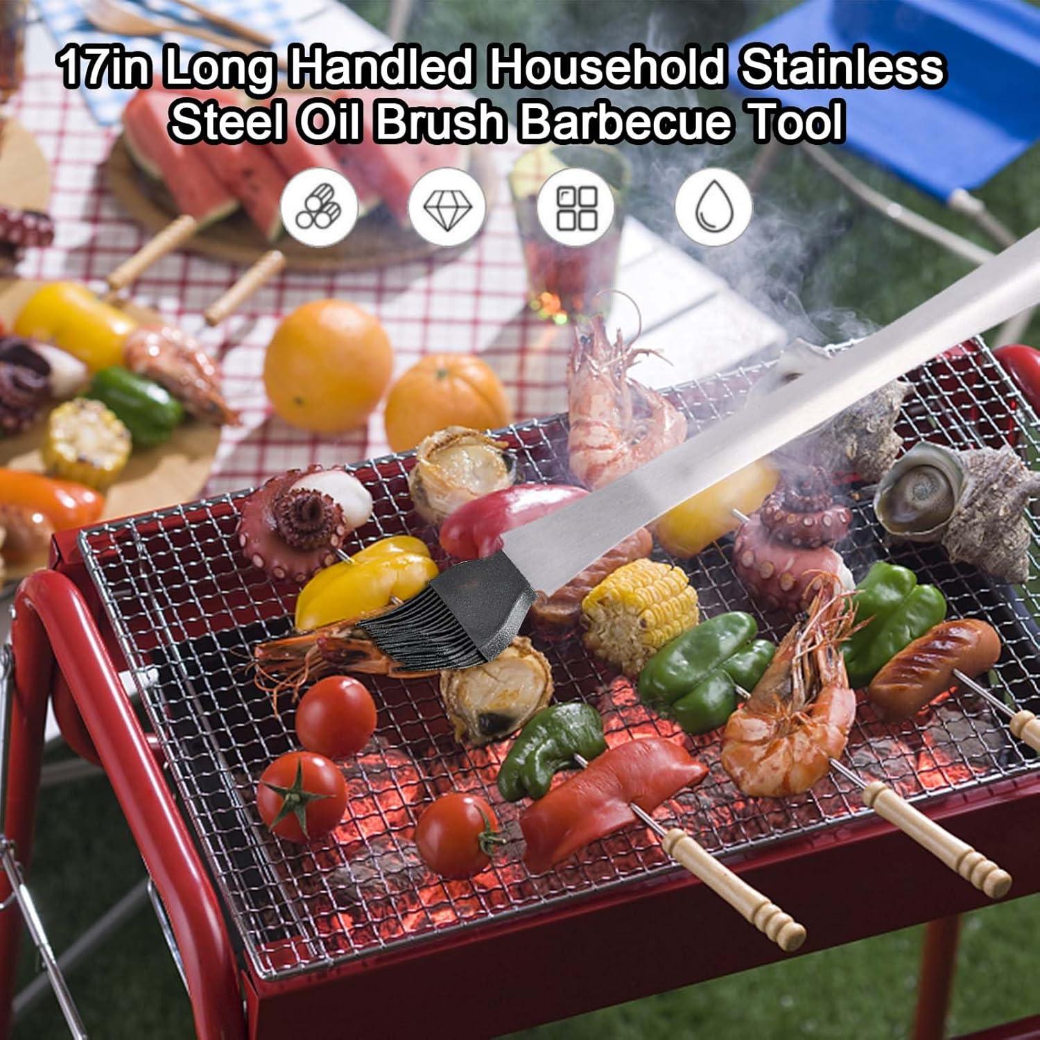 Brocha de Basting OUKENS 44.96 cm Acero Inoxidable Silicona