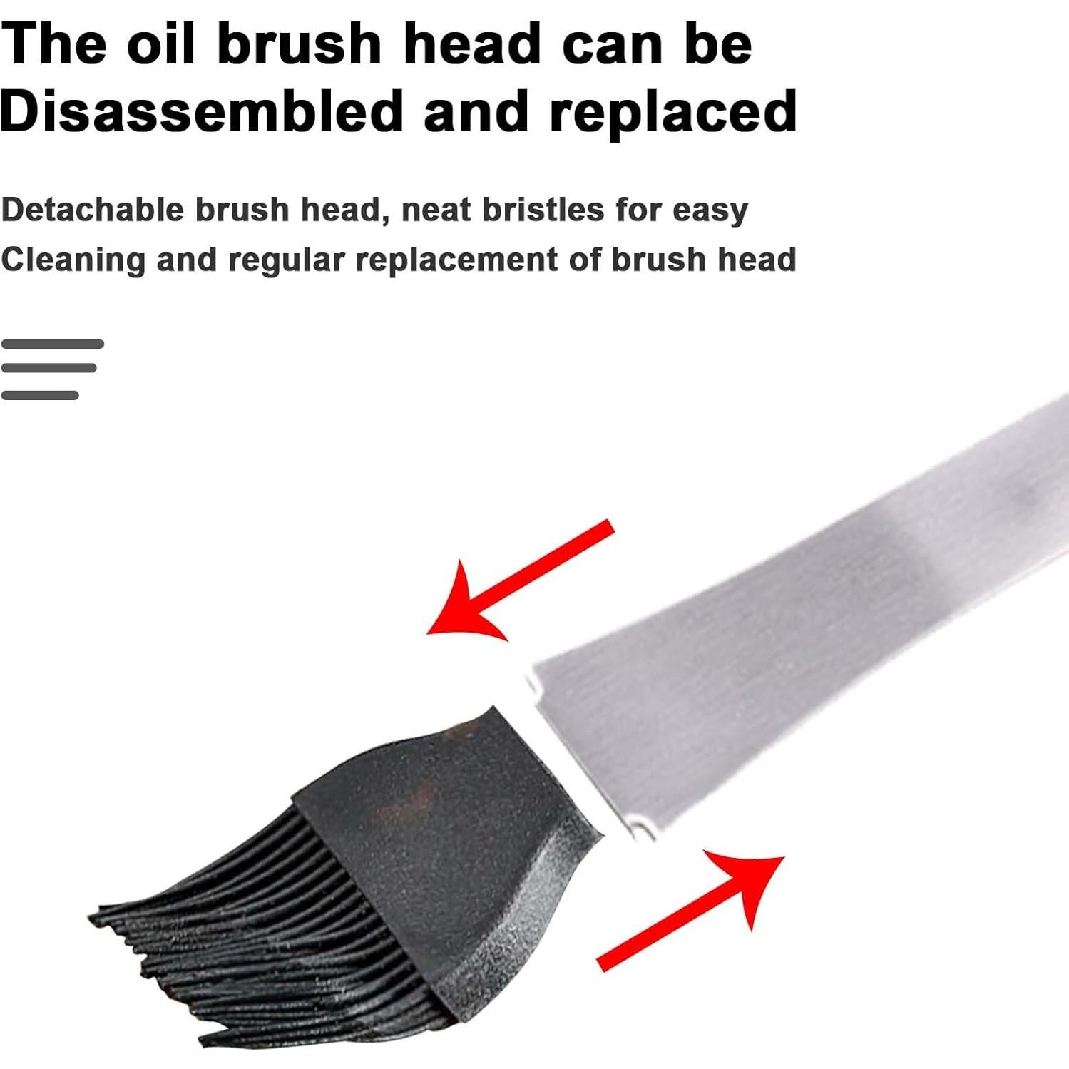 Brocha de Basting OUKENS 44.96 cm Acero Inoxidable Silicona