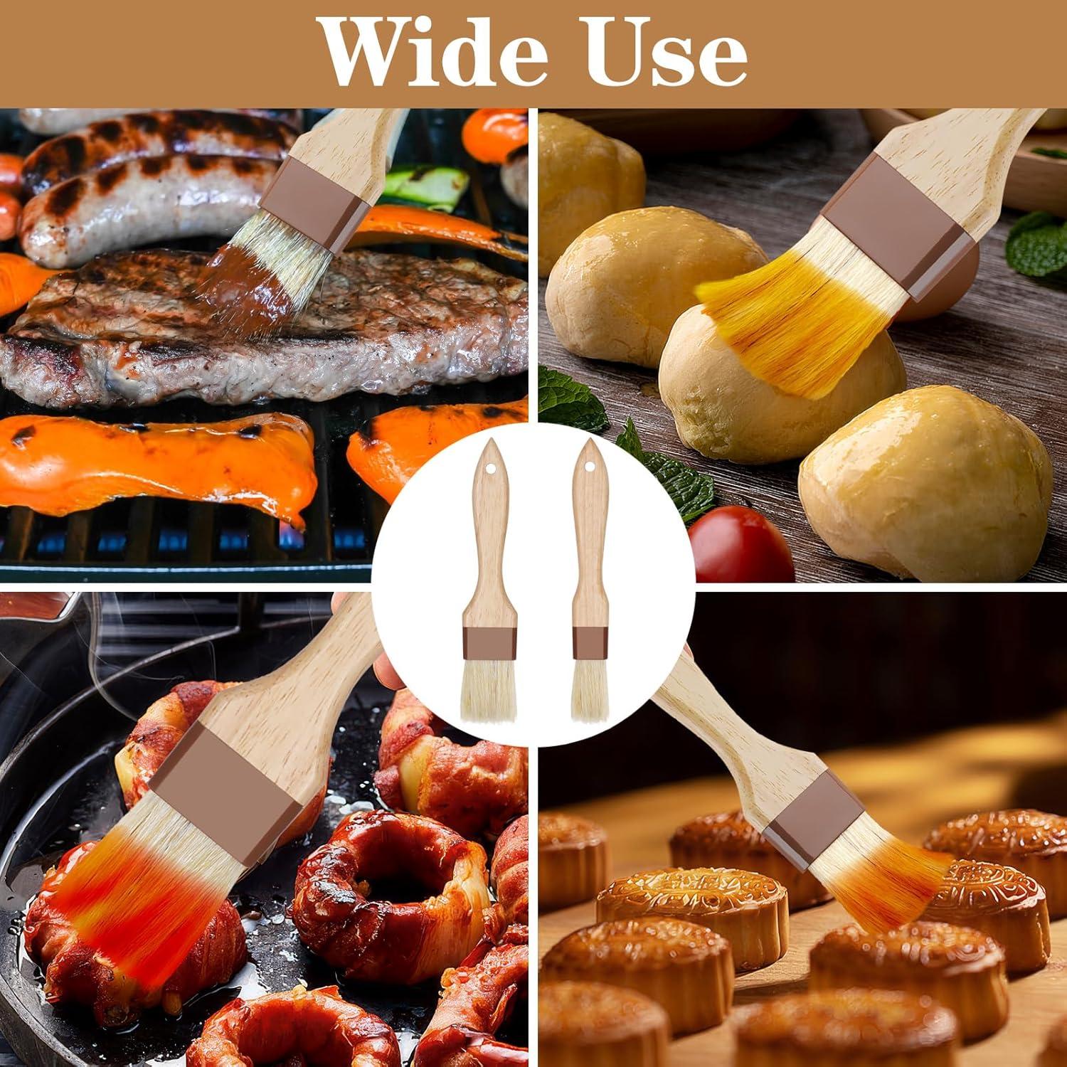 Set de 2 Brochas de Pastelería MOWPOG - Cerda Natural 2.54 y 3.81 cm