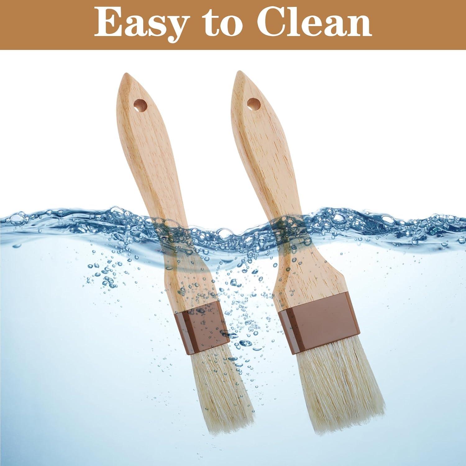 Set de 2 Brochas de Pastelería MOWPOG - Cerda Natural 2.54 y 3.81 cm