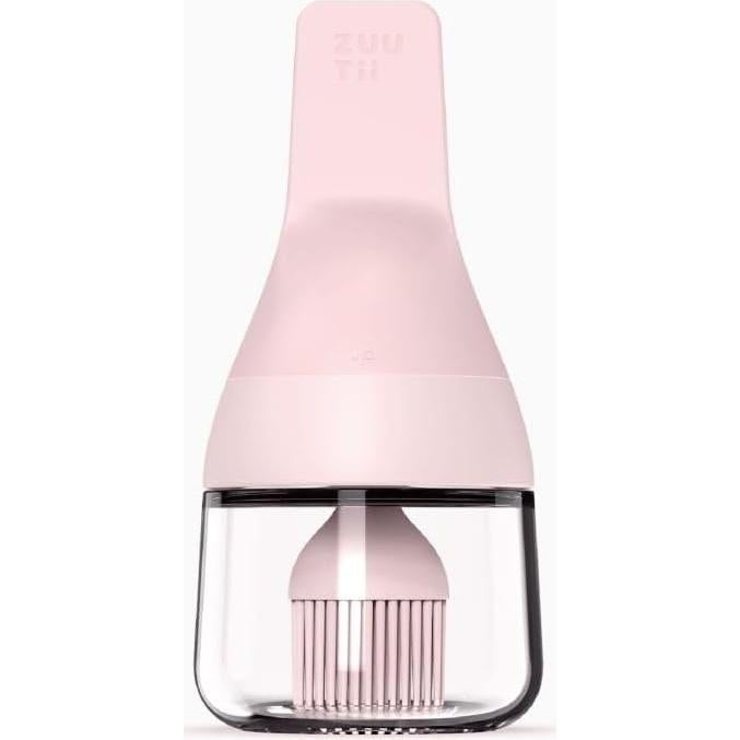 Dispensador de Aceite Zuutii 130ml con Brocha de Silicona Rosa