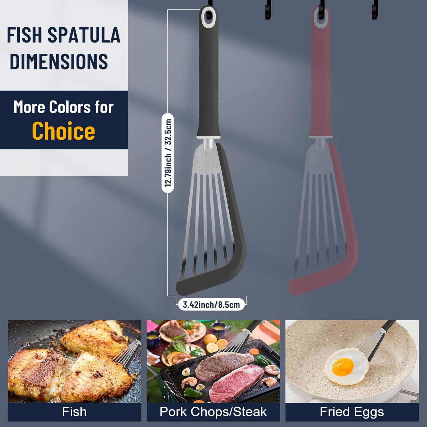 Espátula de Pescado Maywe Tanso de Silicona 33 cm Negra