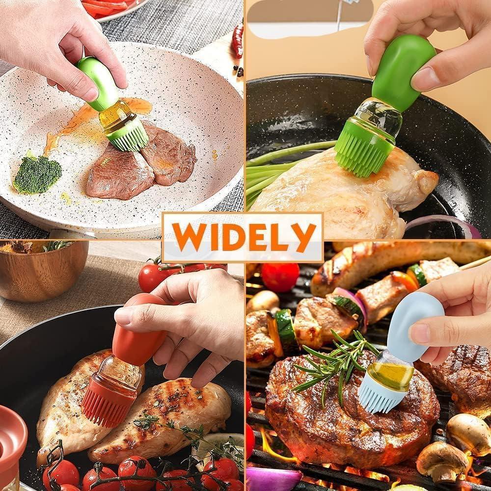 Dispensador de Aceite 2 en 1 BENTFINE 200ML Vidrio Azul