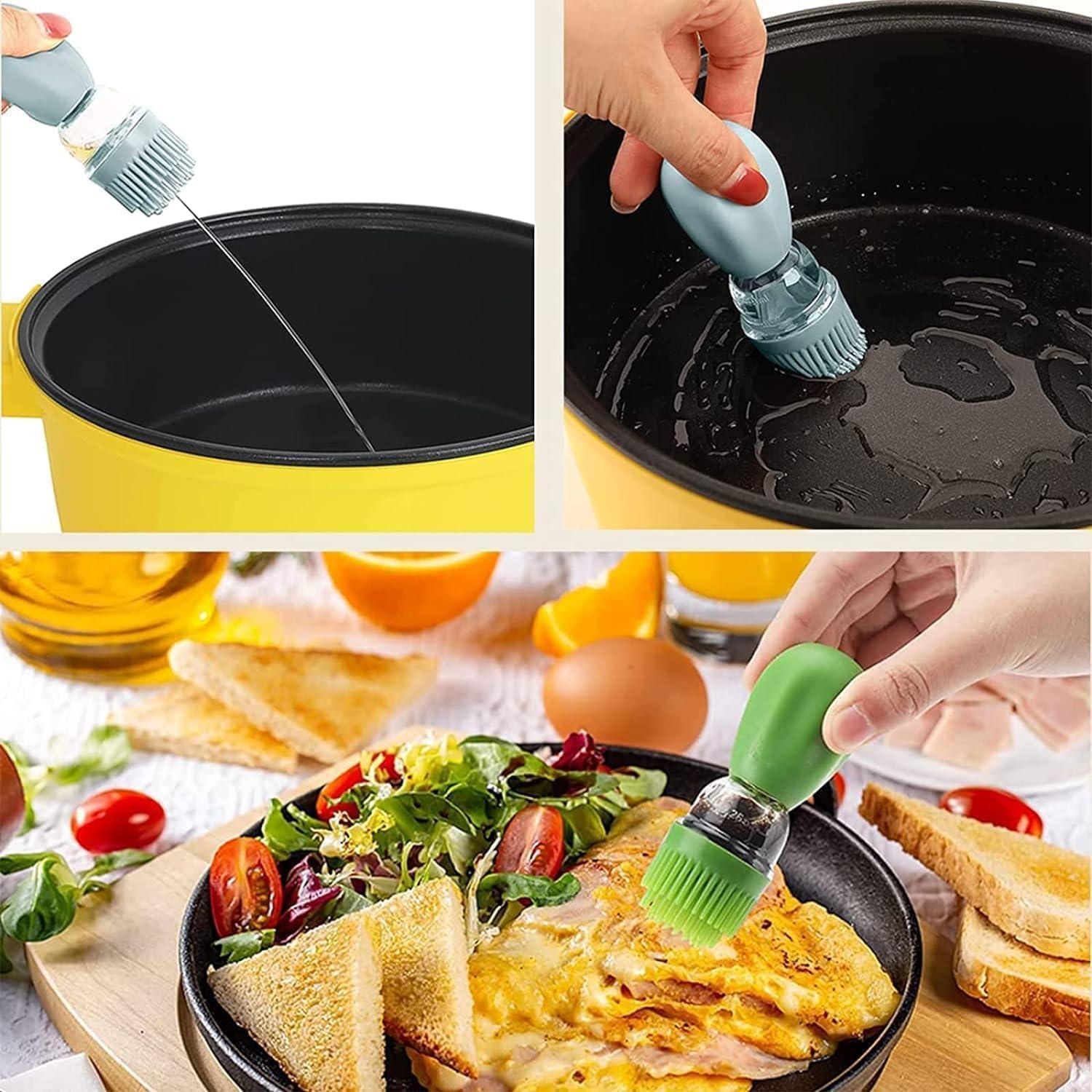 Dispensador de Aceite 2 en 1 BENTFINE 200ML Vidrio Azul