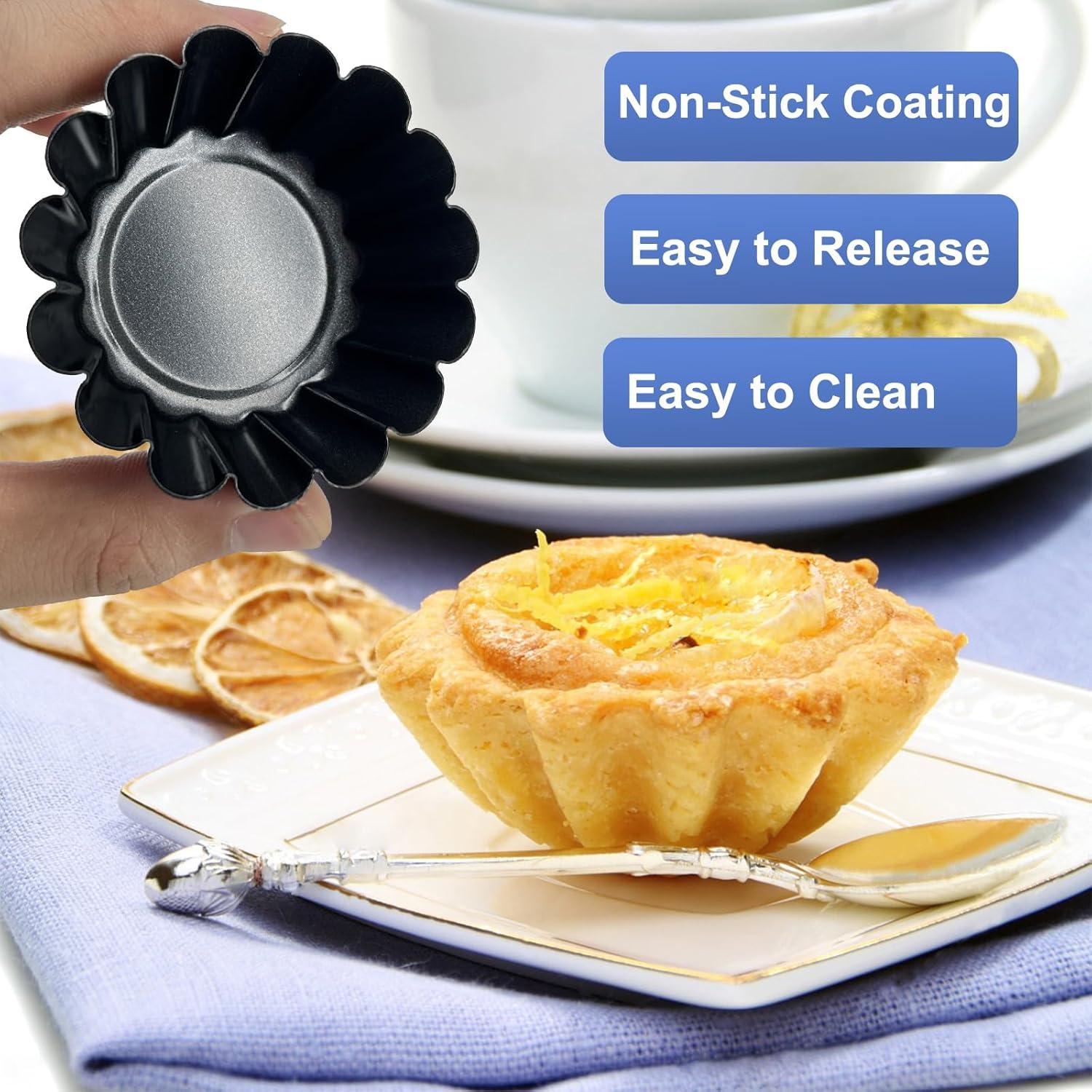 12 Moldes para Tartas de Huevo Urxirha 7.6 cm Antiadherentes