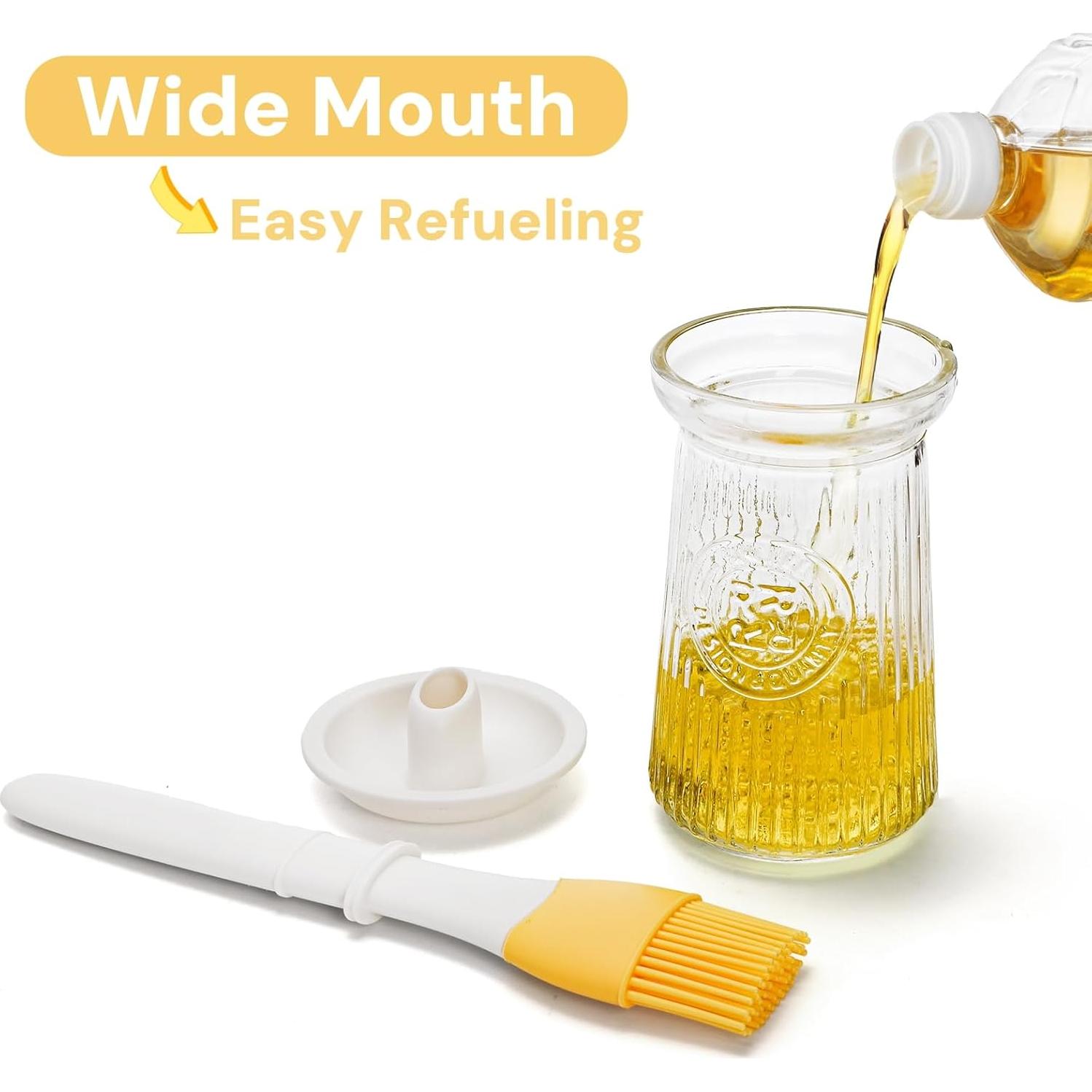 Paquete de 3 dispensadores de aceite YIMITEE 200 ml con brocha