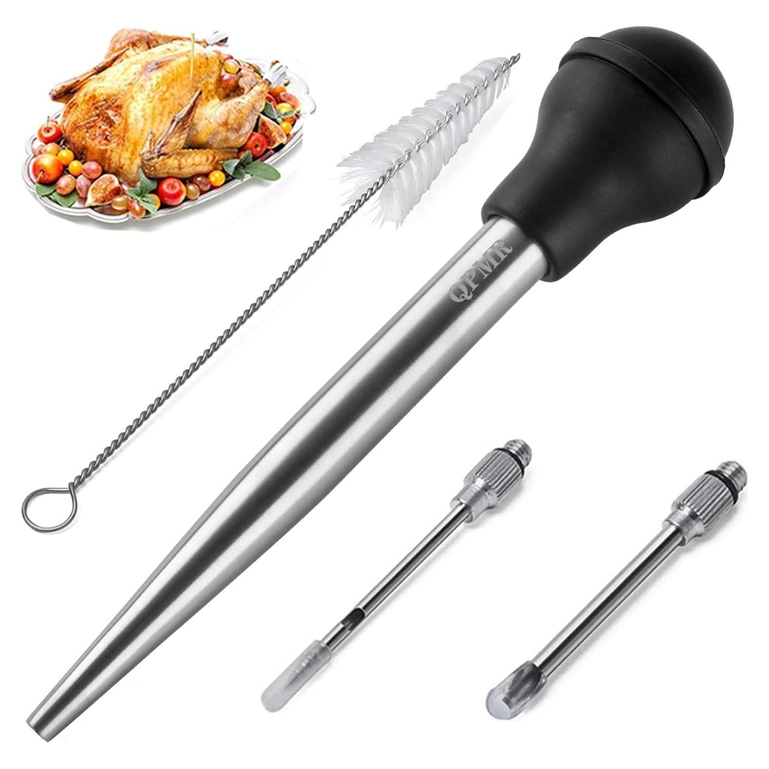 Jeringa para Pavo QPMR con 2 Agujas y Cepillo de Limpieza