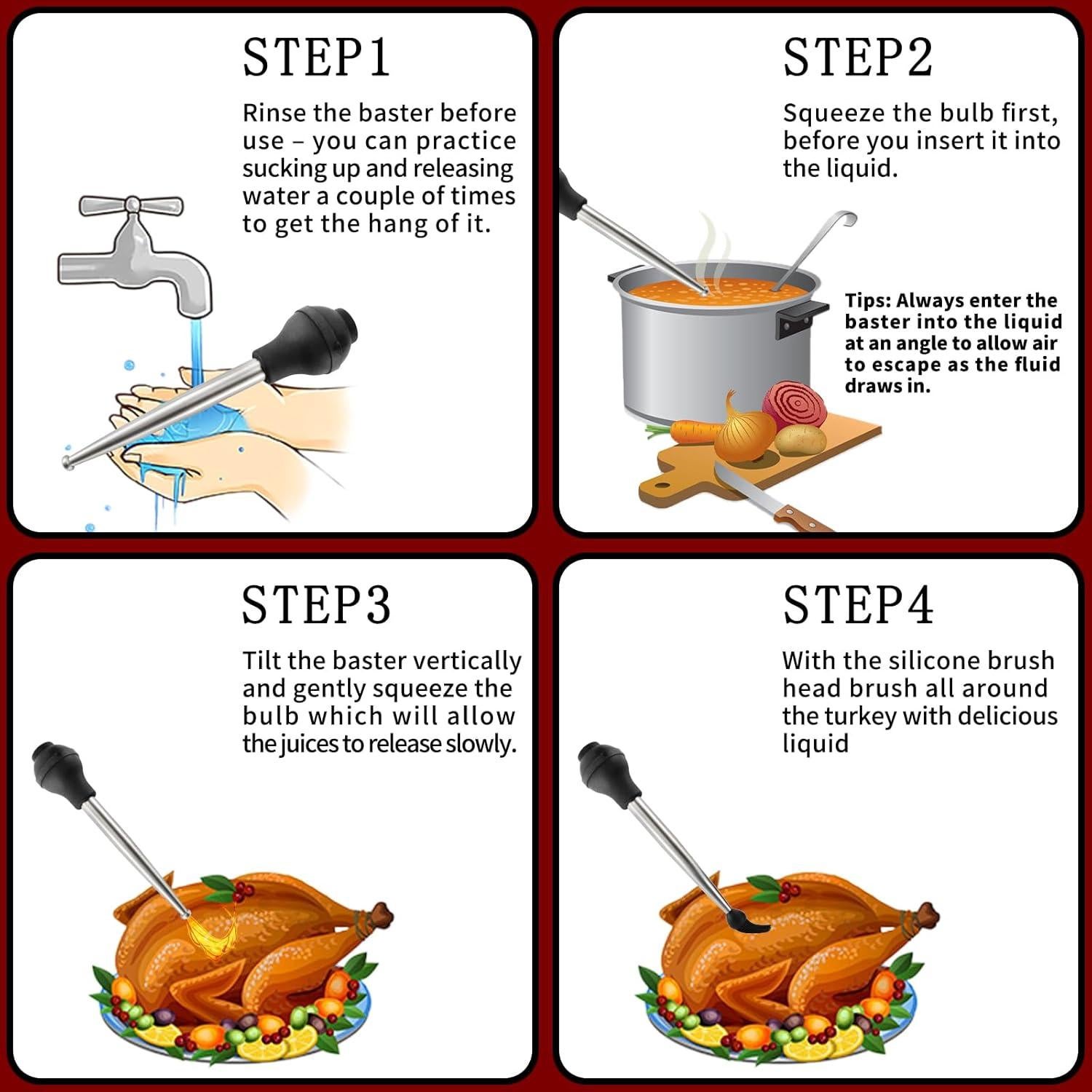 Jeringa para Pavo QPMR con 2 Agujas y Cepillo de Limpieza
