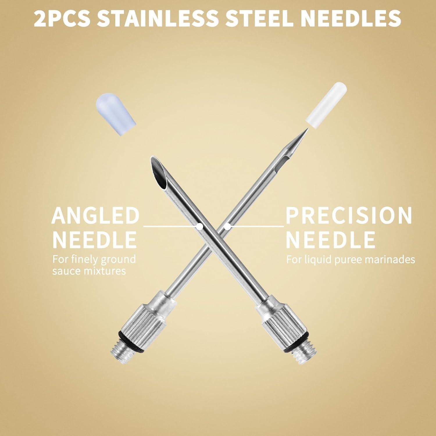 Jeringa para Pavo QPMR con 2 Agujas y Cepillo de Limpieza