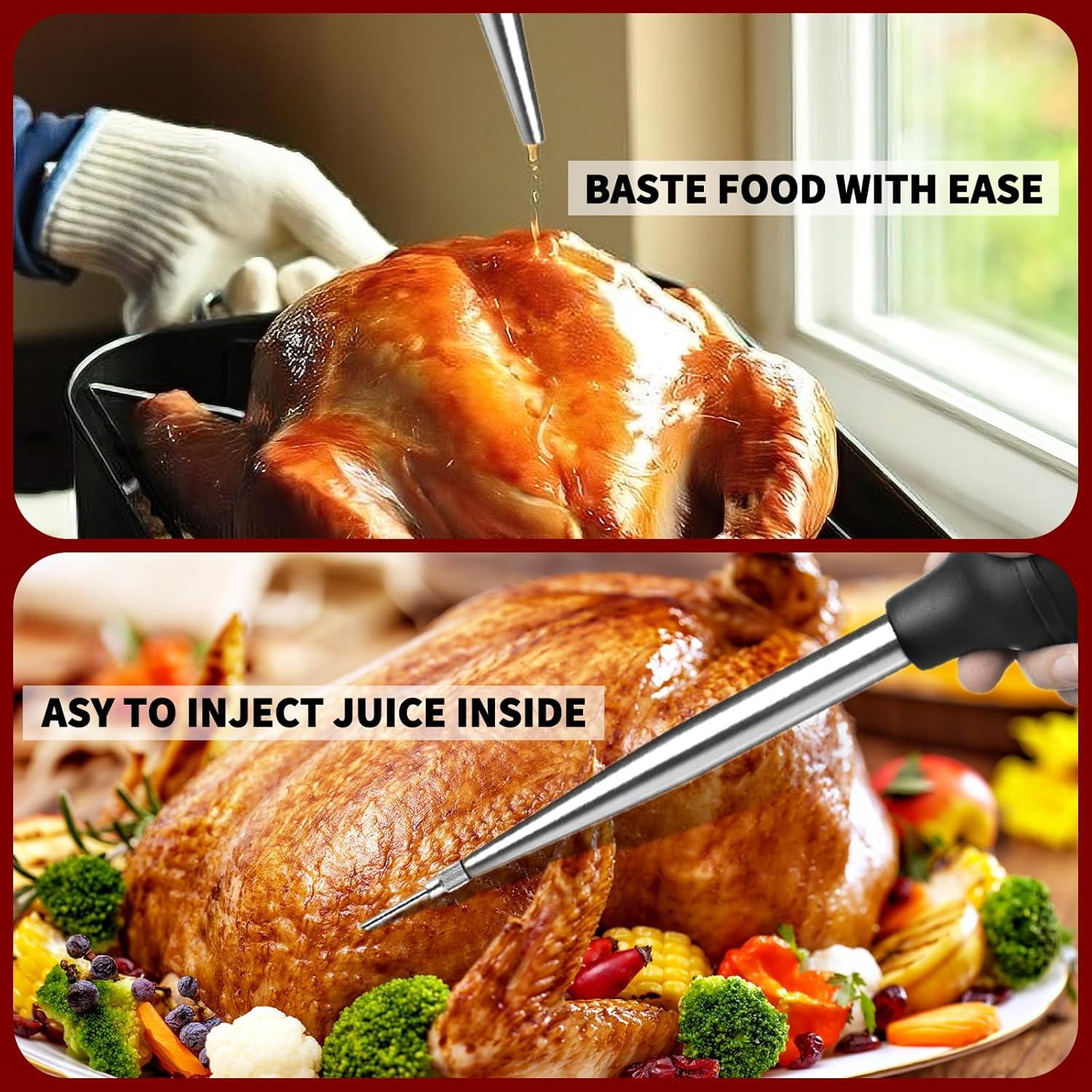 Jeringa para Pavo QPMR con 2 Agujas y Cepillo de Limpieza