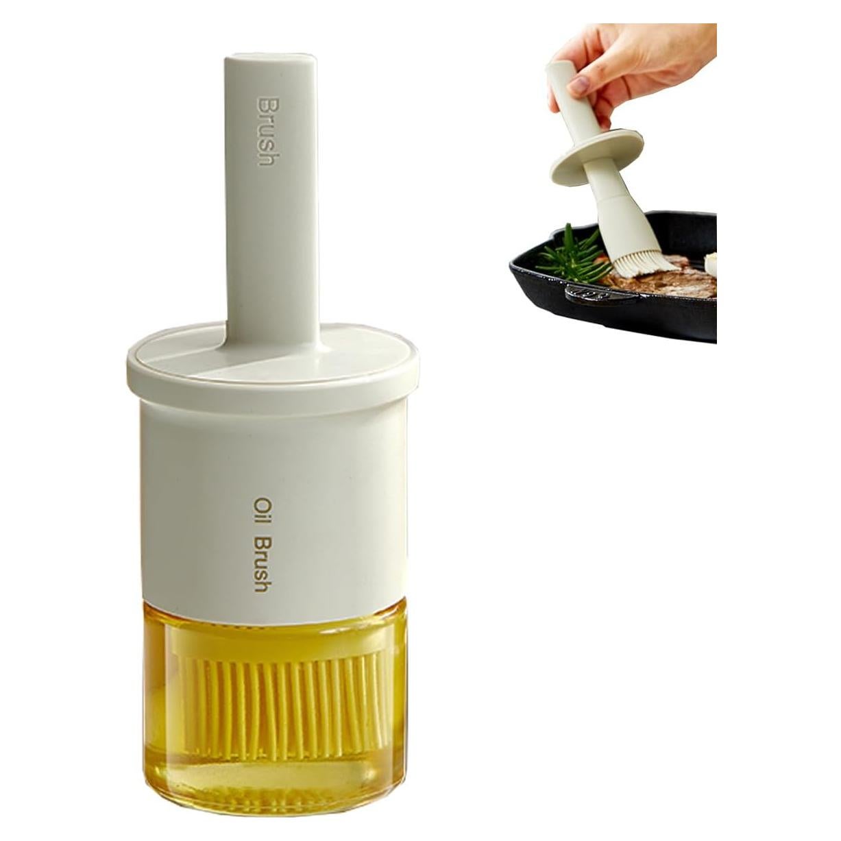 Dispensador de Aceite de Vidrio RFetomax con Cepillo Silicona