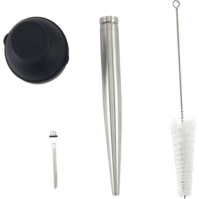 Jeringa para Pavo Roca de Acero Inoxidable 44ml con Aguja y Cepillo