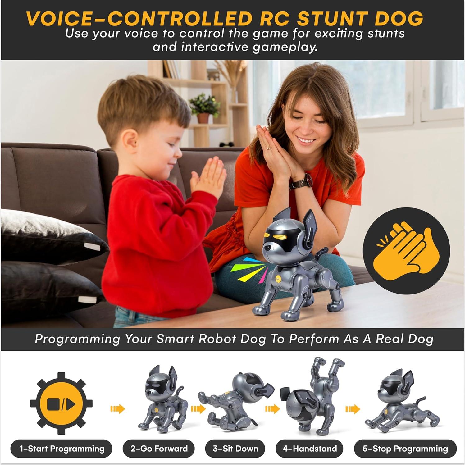 Robot Perro Interactivo Top Race - Control Remoto y Recargable
