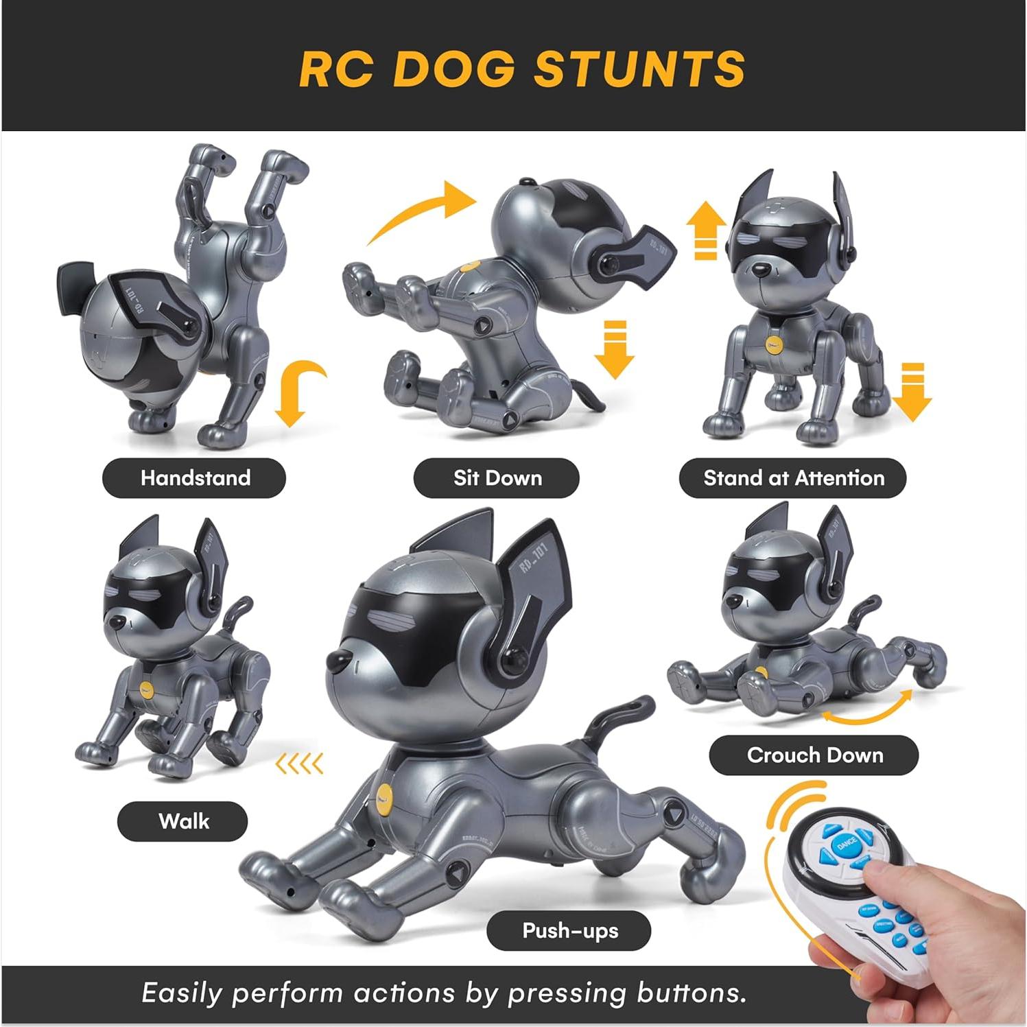 Robot Perro Interactivo Top Race - Control Remoto y Recargable