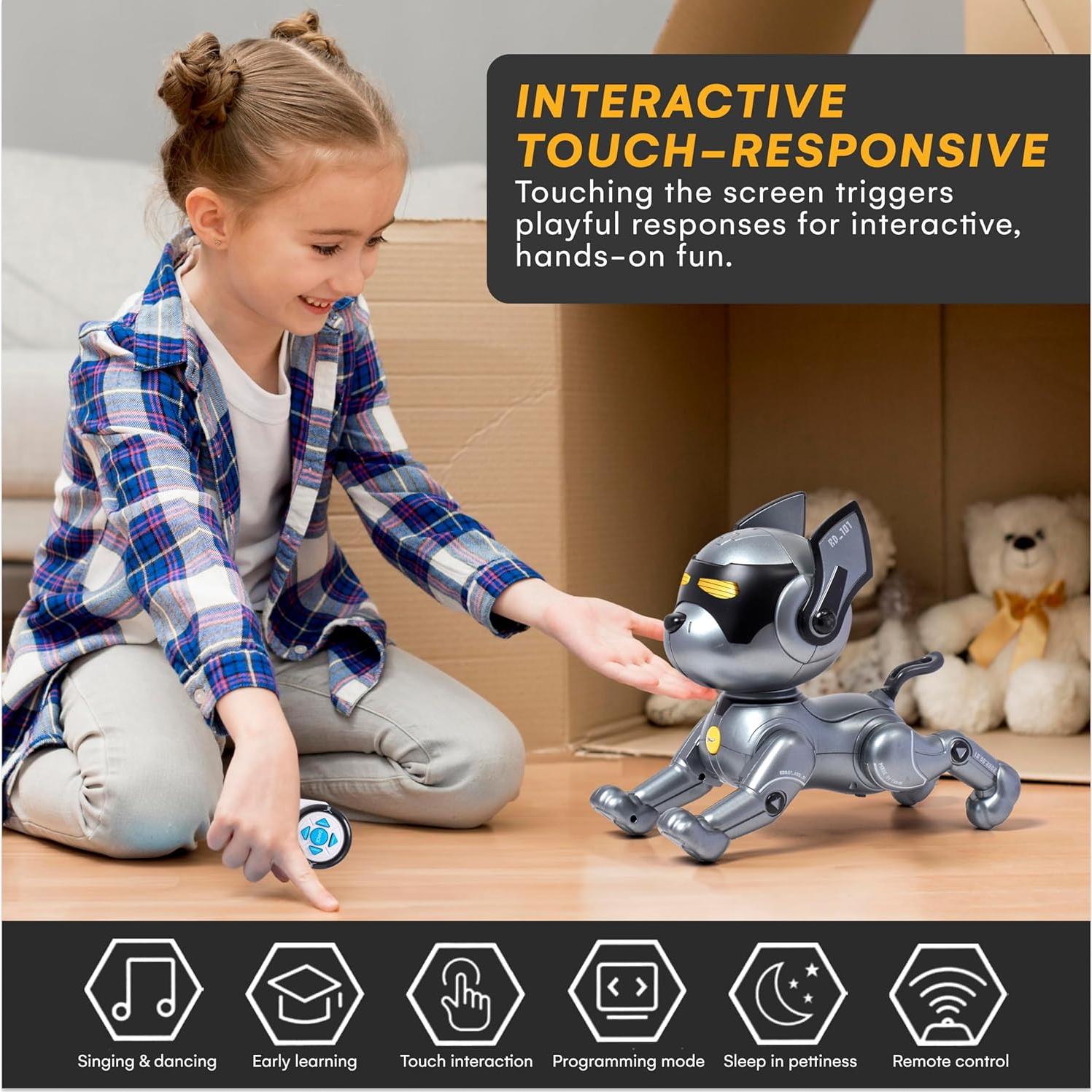 Robot Perro Interactivo Top Race - Control Remoto y Recargable