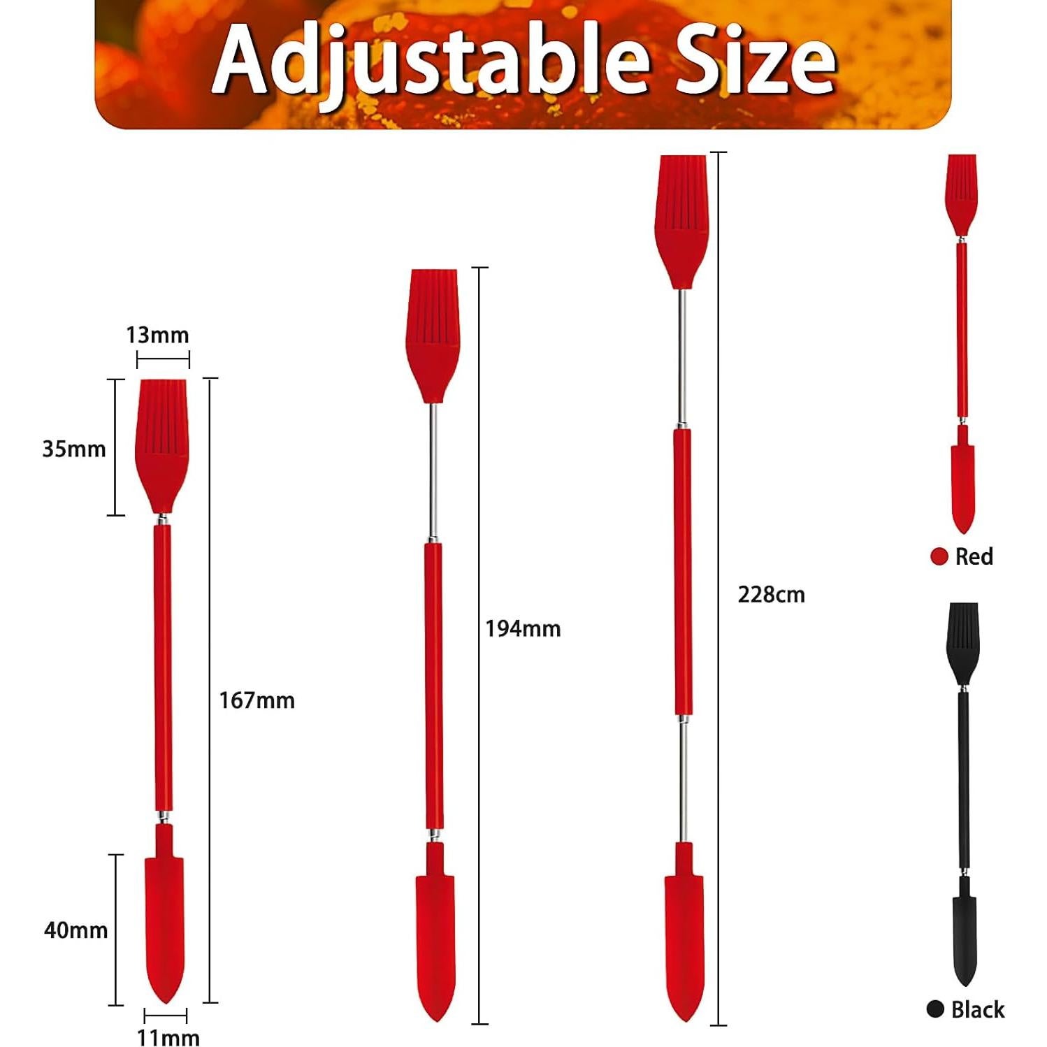 Juego de Espátulas y Brochas de Silicona 2 en 1 LingNanLingJun