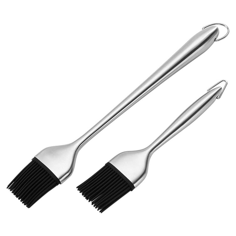 Paquete de 2 cepillos de basting HQY 30 cm y 18 cm silicona