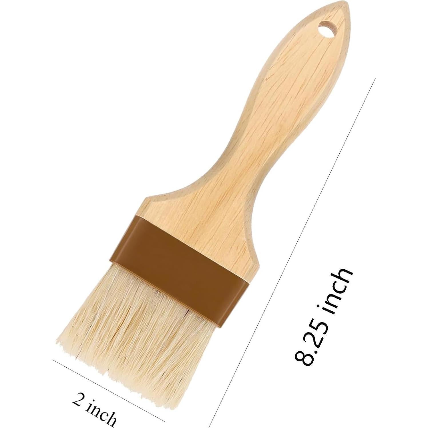 Brocha de Pastelería NXRACSH 5 cm, 2 Unidades, Cerda Natural