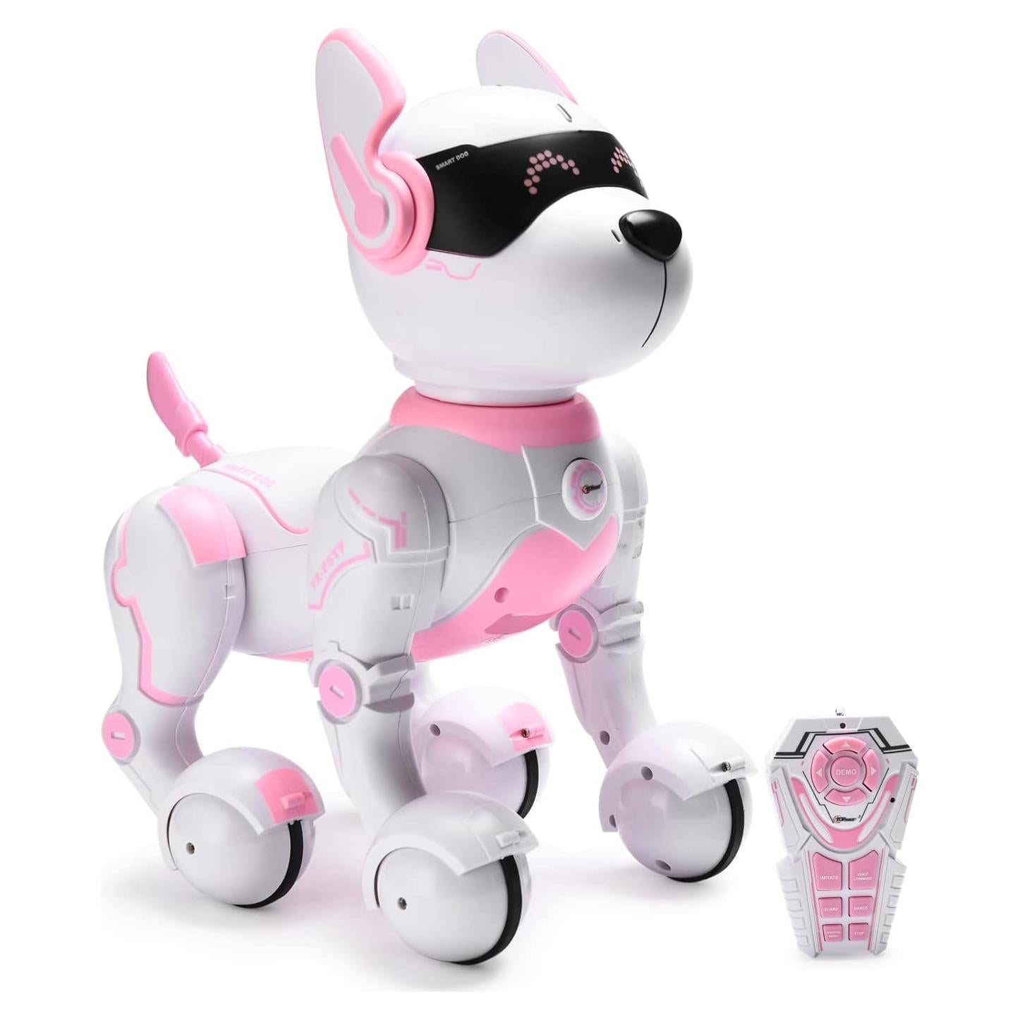 Perro Robot Rosa Top Race TR-P5T Interactivo para Niños