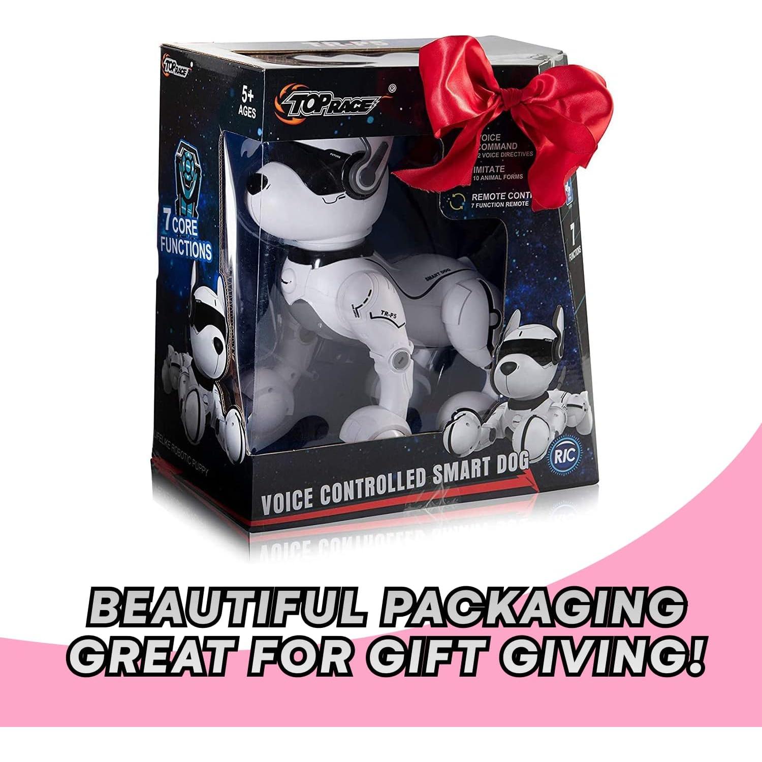 Perro Robot Rosa Top Race TR-P5T Interactivo para Niños