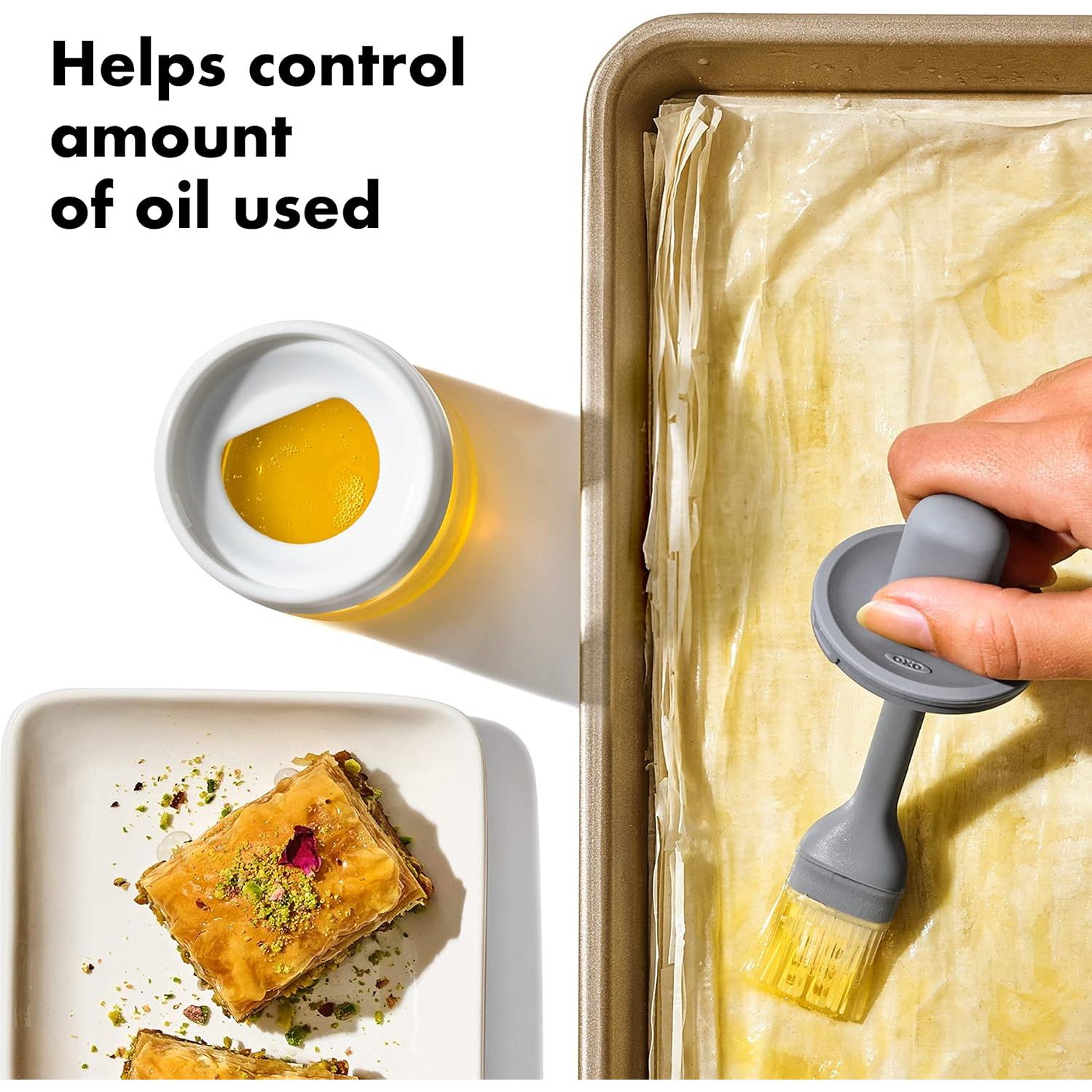 Botella de Vidrio con Pincel de Silicona OXO 218g