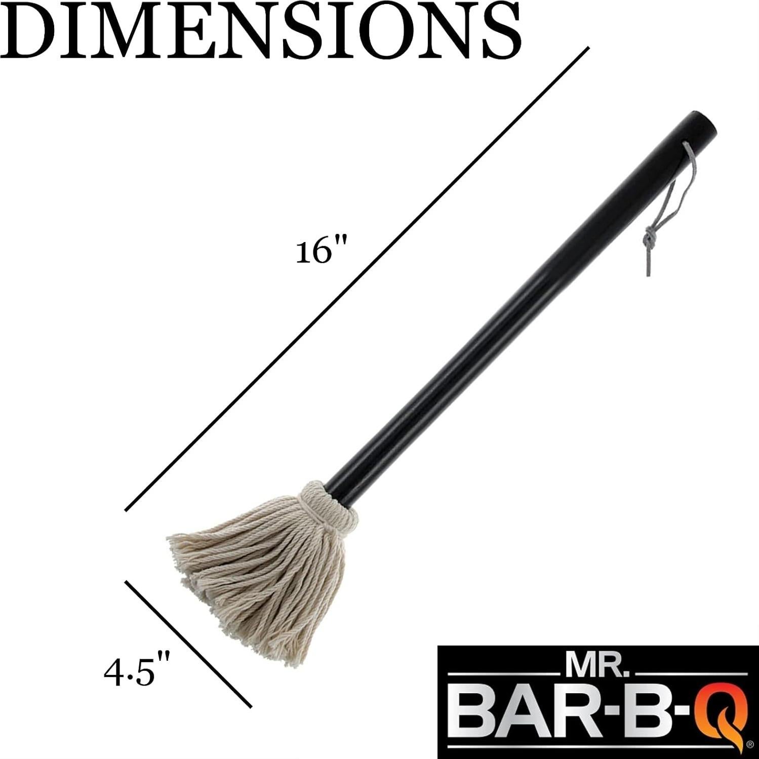Brocha de Basting Mr. Bar-B-Q 02103Y Mango Largo Madera