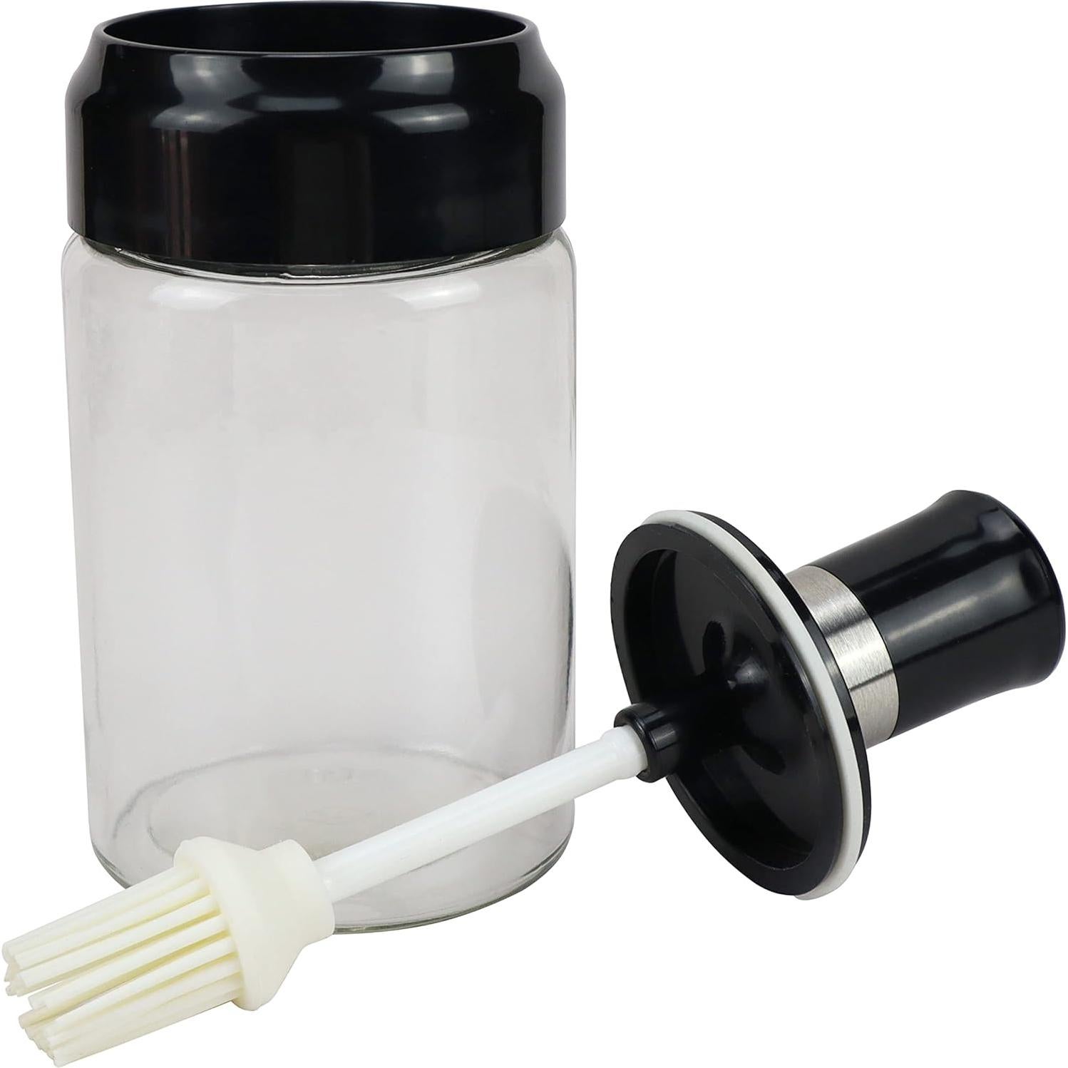 Conjunto de Botella de Aceite EIKS con Brocha de Silicona