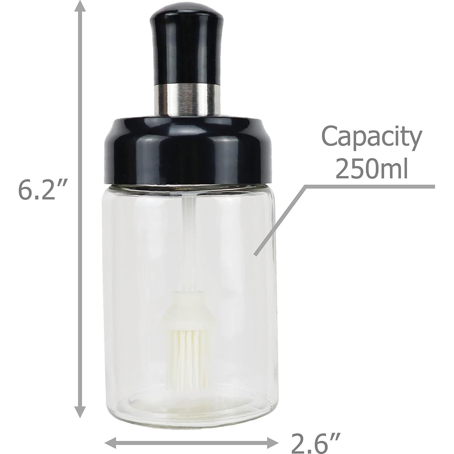 Conjunto de Botella de Aceite EIKS con Brocha de Silicona